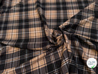 FLANELLE VISCOSE  TARTAN MARRON NOIR - My Little Coupon