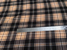 FLANELLE VISCOSE  TARTAN MARRON NOIR - My Little Coupon