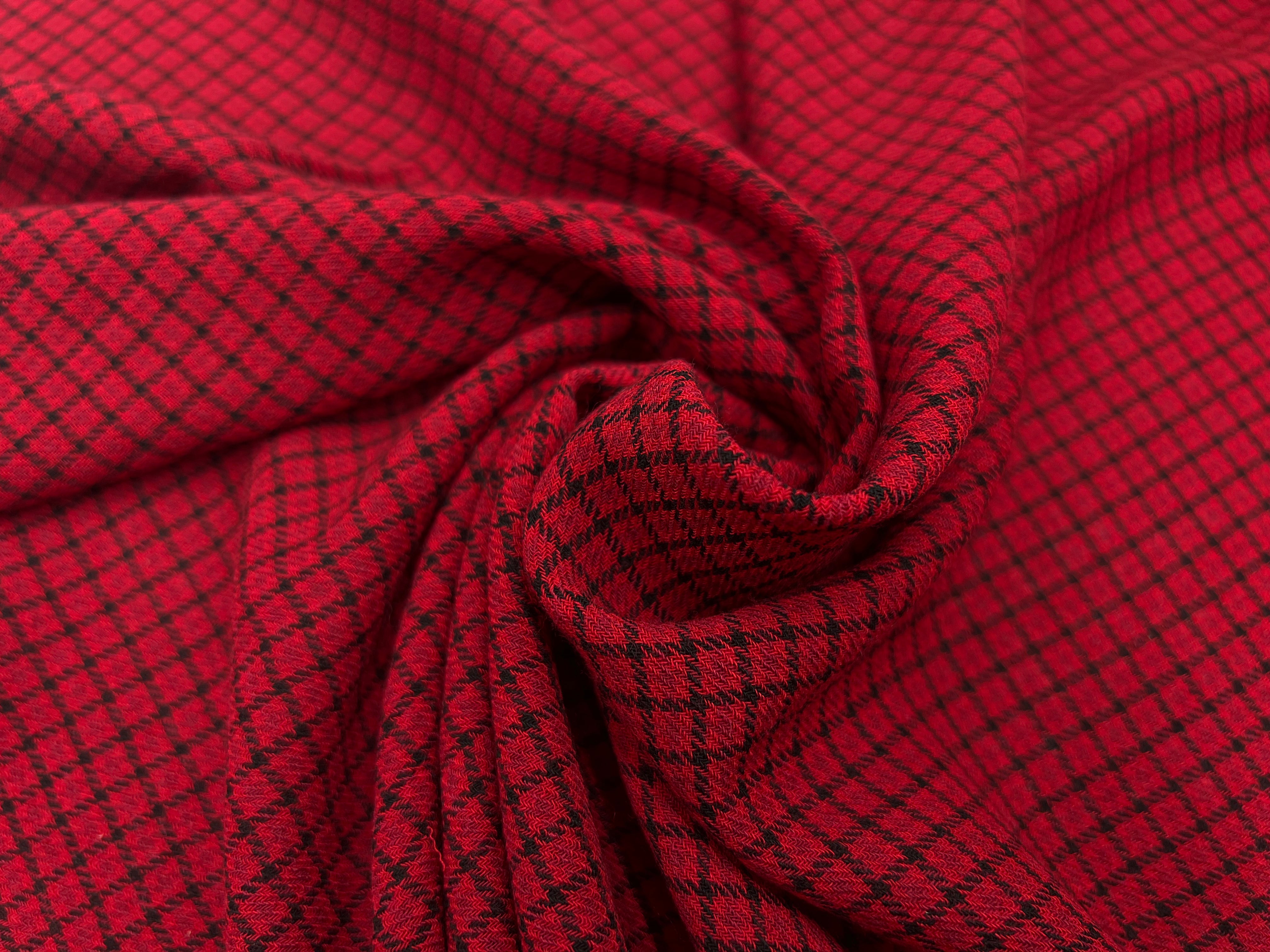 FLANELLETTE ÉCOSSAIS FOND ROUGE MSO