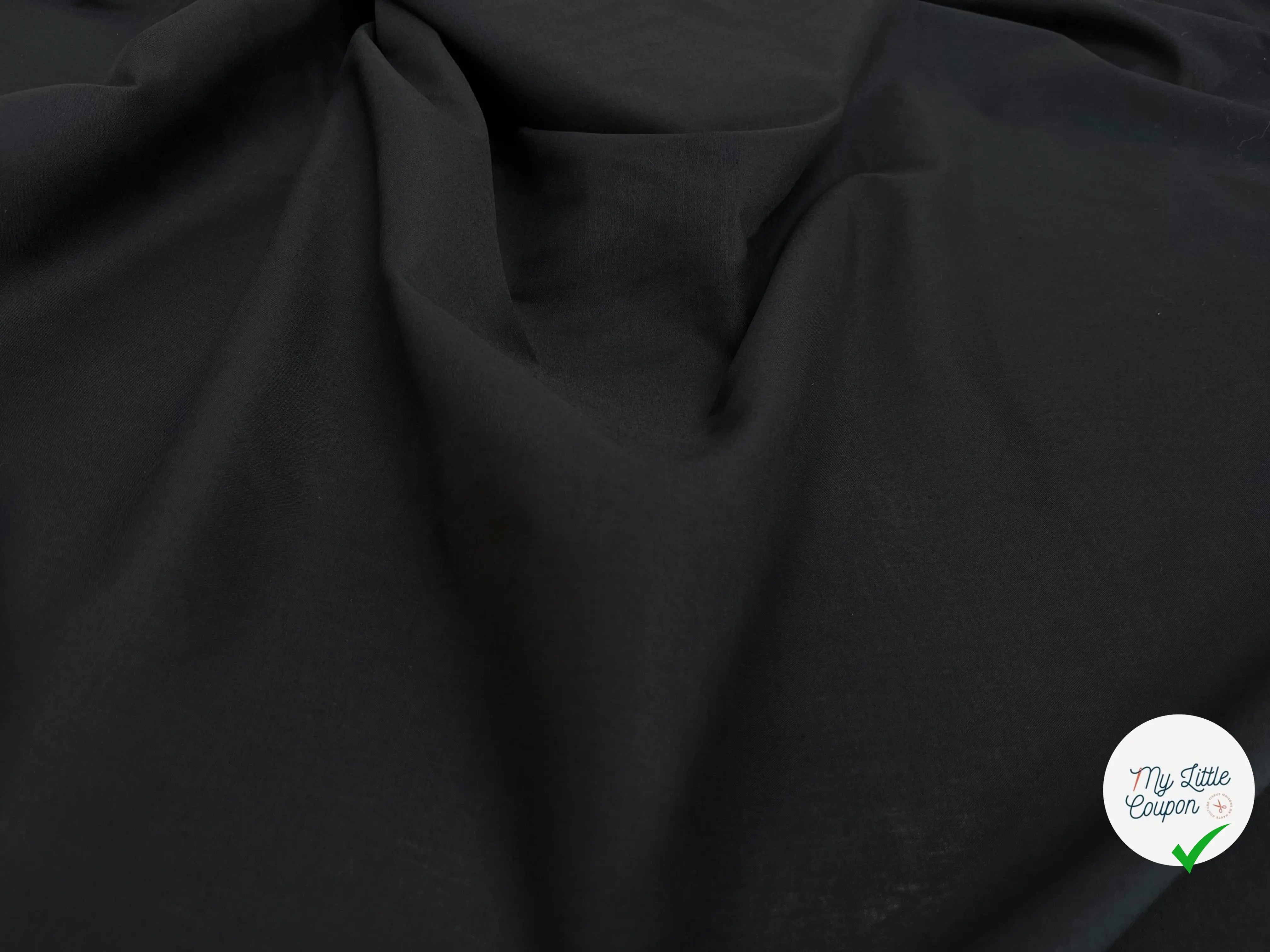 FOND DE POCHE COTON UNI NOIR - My Little Coupon