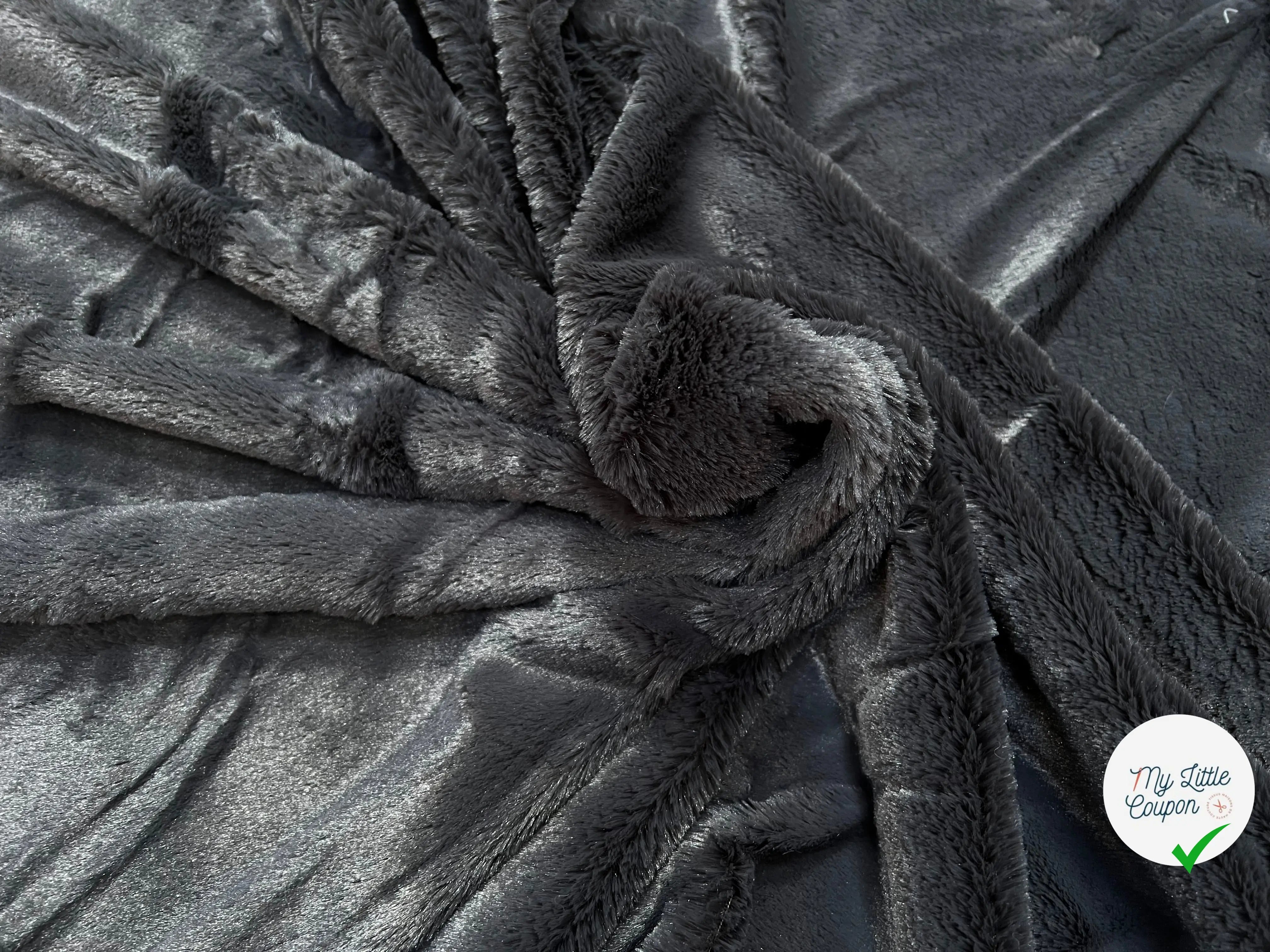 FOURRURE LEGREMENT BRILLANTE CHINCHILLA ANTHRACITE - My Little Coupon