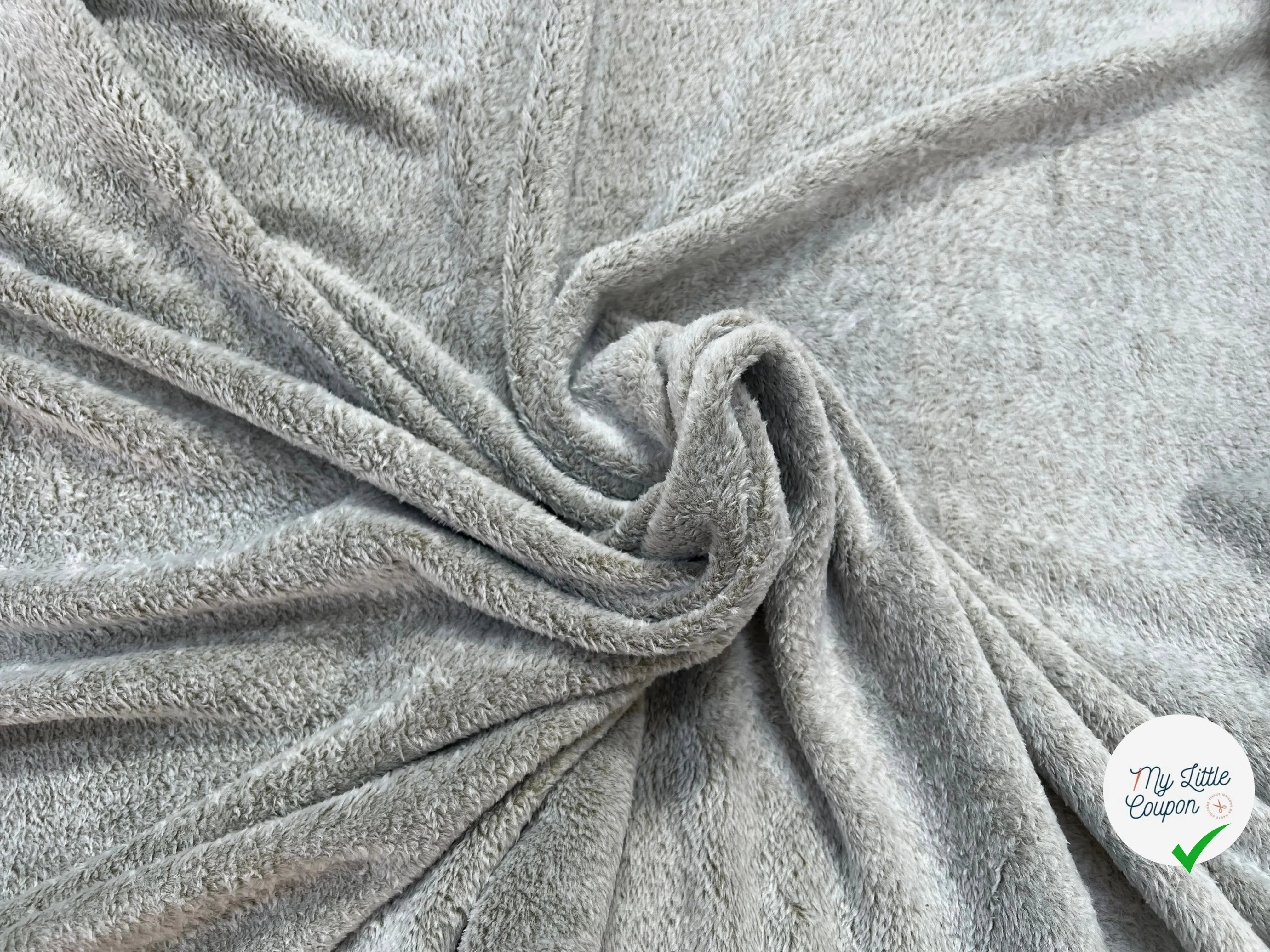 FOURRURE TOUTE DOUCE DOUBLE FACE SNOW KAKI OEKO TEX MADE IN FRANCE - My Little Coupon