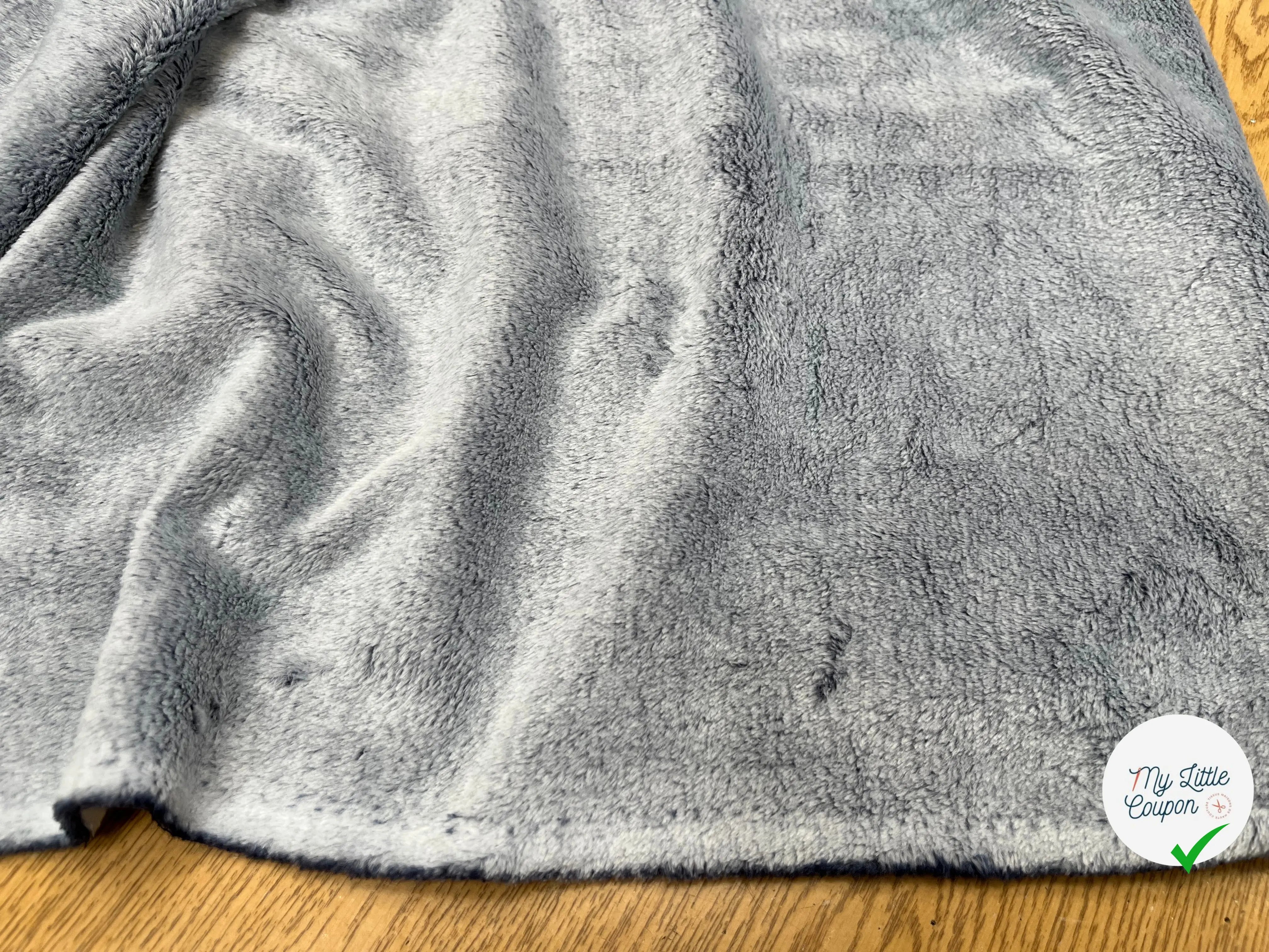 FOURRURE TOUTE DOUCE DOUBLE FACE SNOW NAVY OEKO TEXMADE IN FRANCE - My Little Coupon