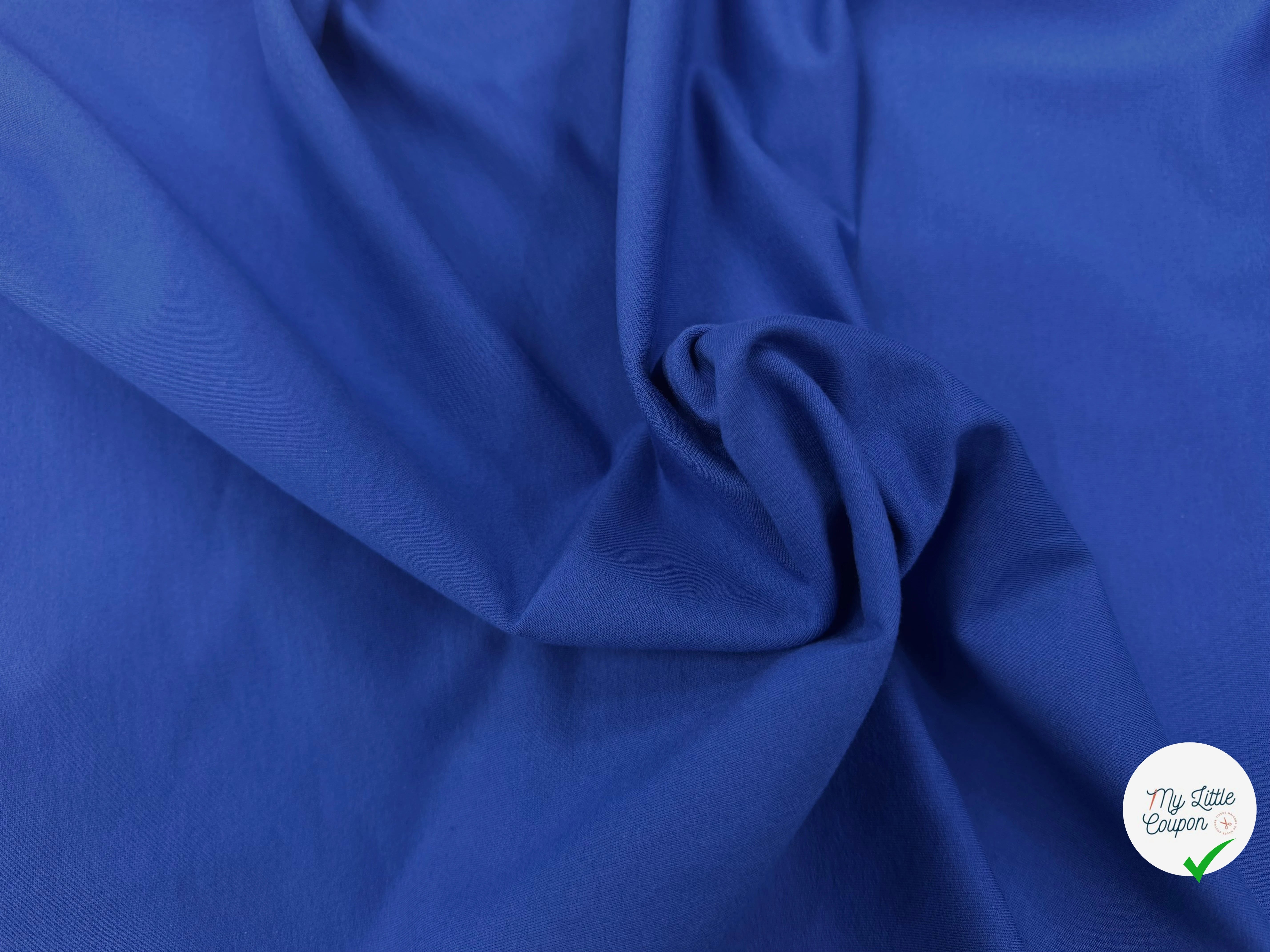 FRENCH TERRY COTON UNI COBALT - My Little Coupon