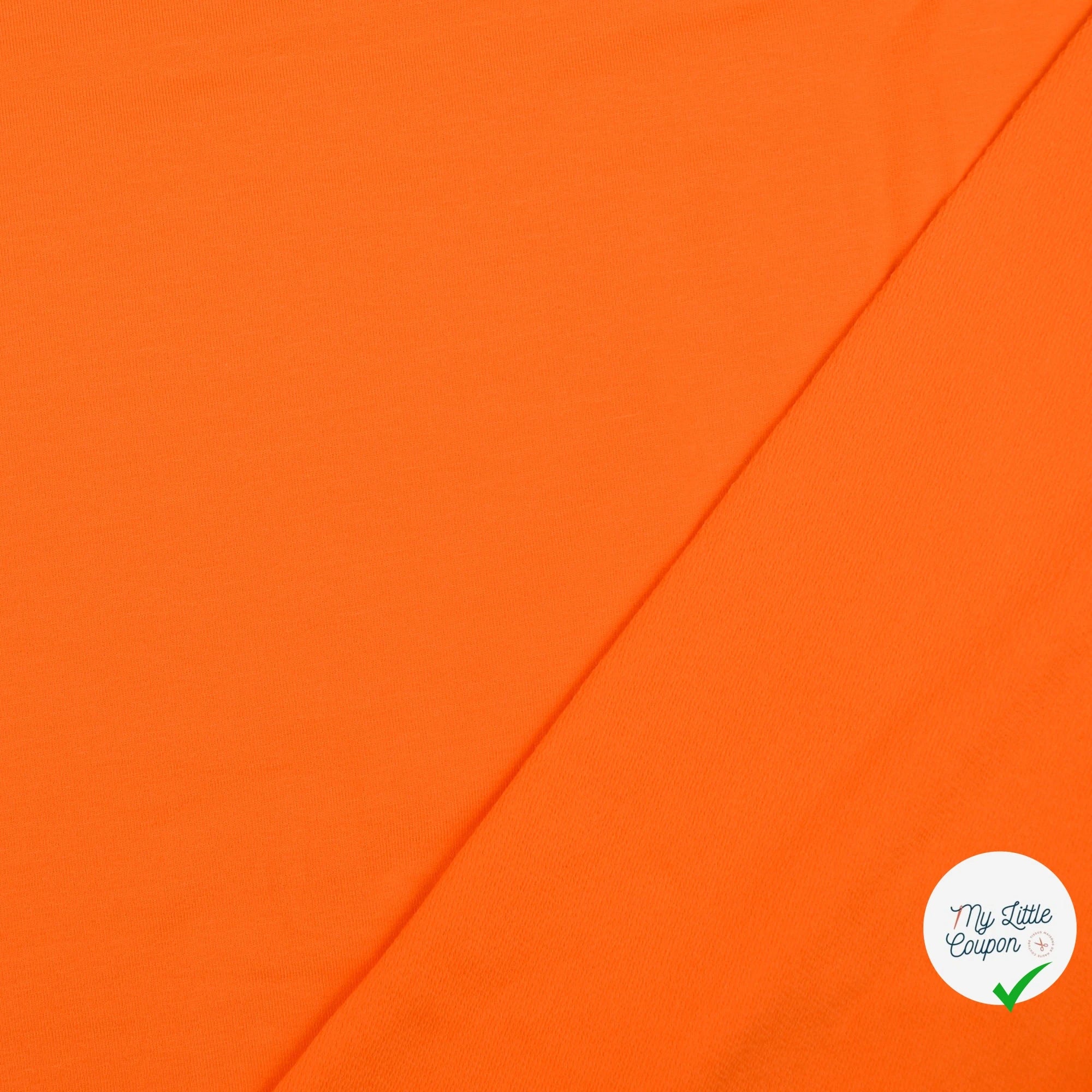 FRENCH TERRY COTON UNI ORANGE - My Little Coupon