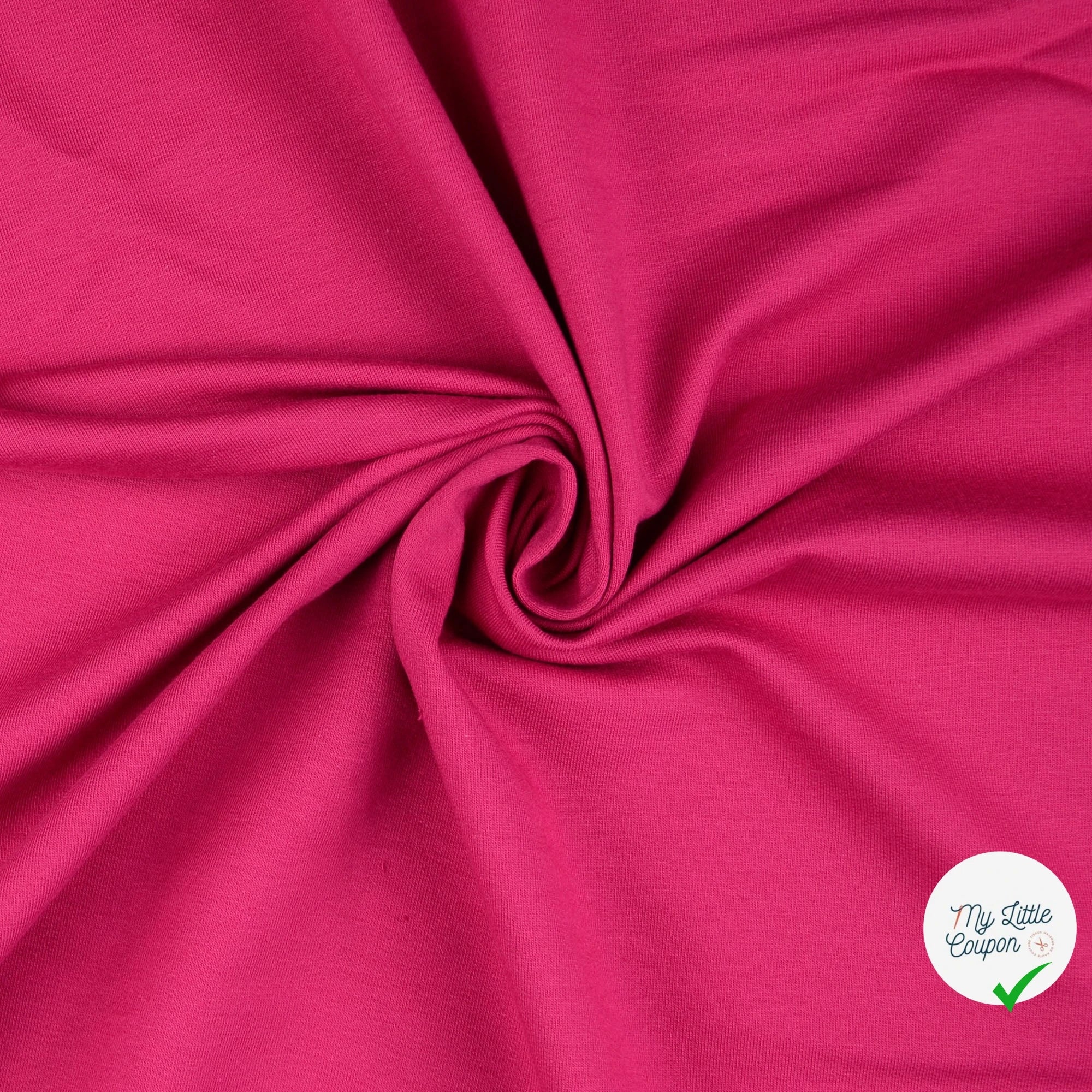 FRENCH TERRY COTON UNI ROSE - My Little Coupon