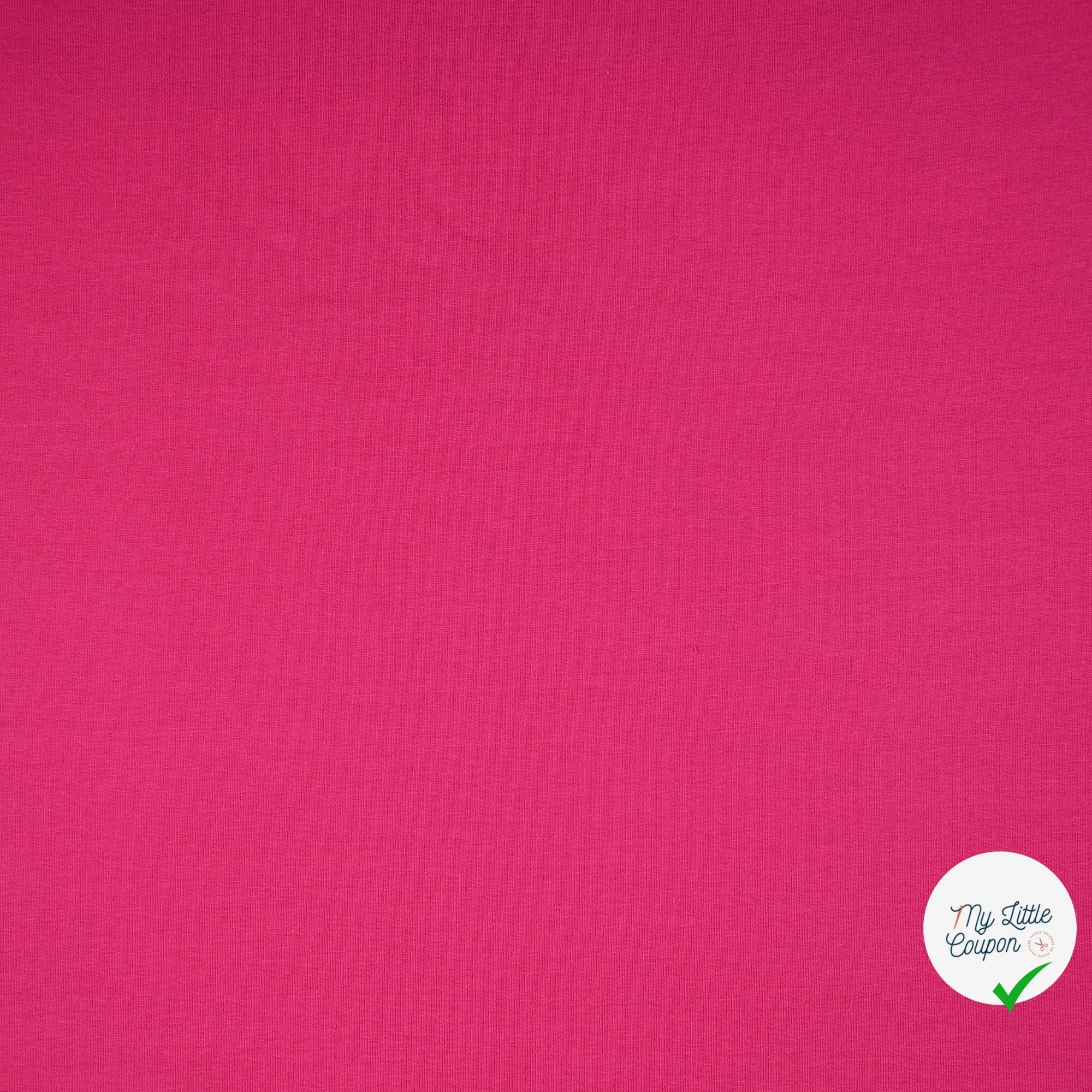 FRENCH TERRY COTON UNI ROSE - My Little Coupon