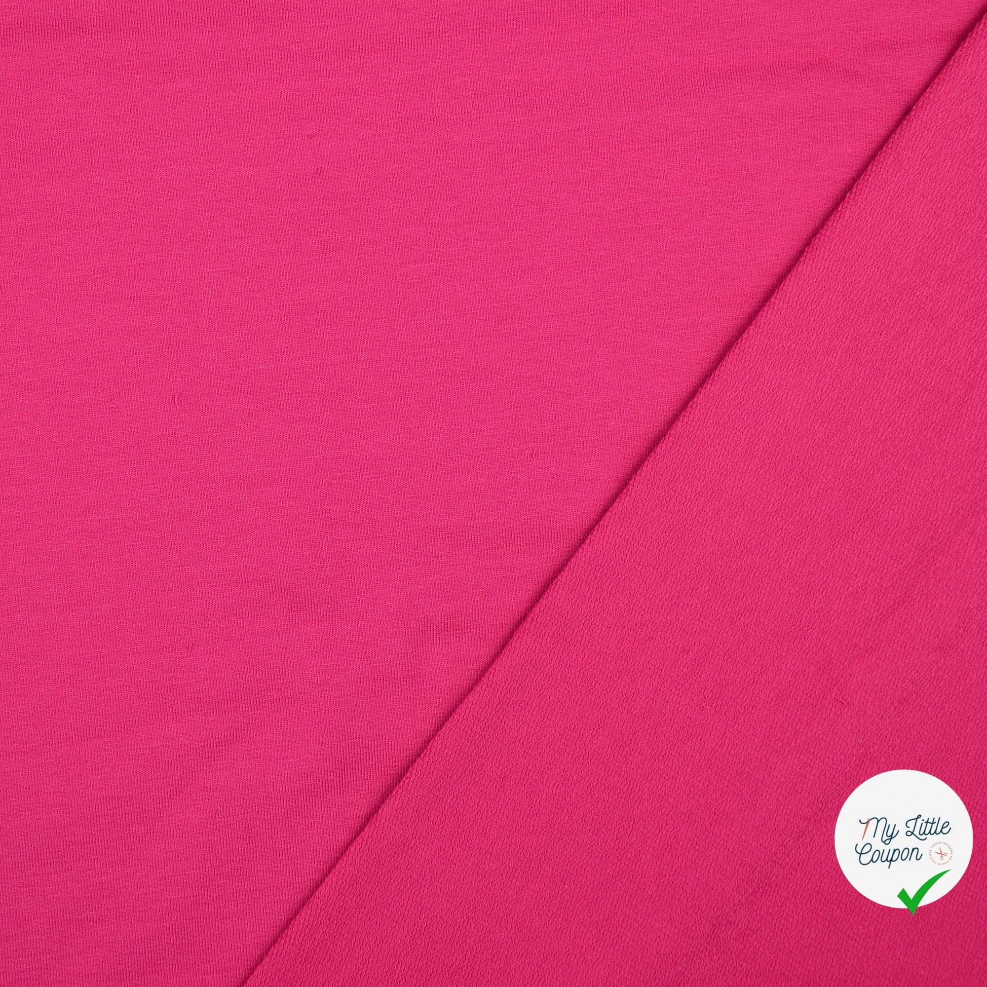 FRENCH TERRY COTON UNI ROSE - My Little Coupon