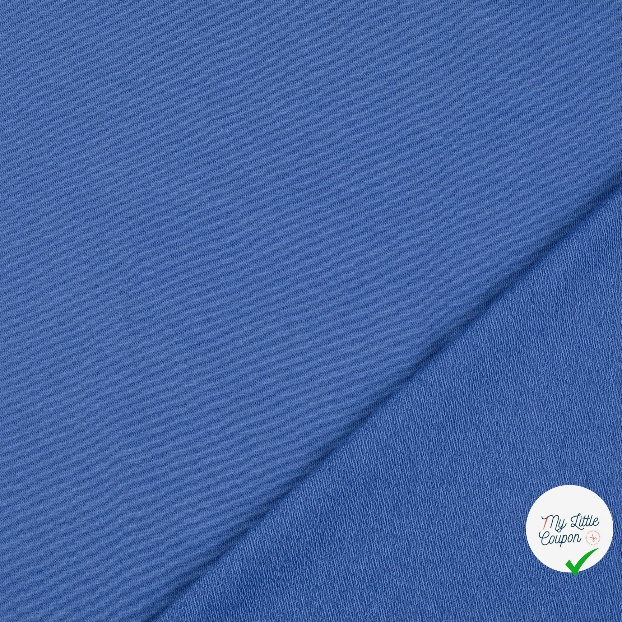 FRENCH TERRY COTON UNICOLORE BLEU BÉBÉ - My Little Coupon
