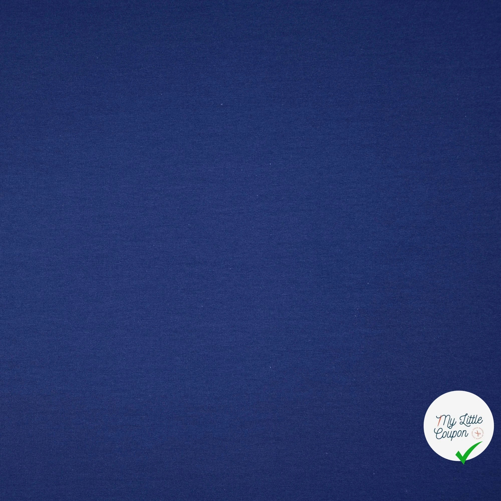FRENCH TERRY COTON UNICOLORE BLEU MARINE - My Little Coupon