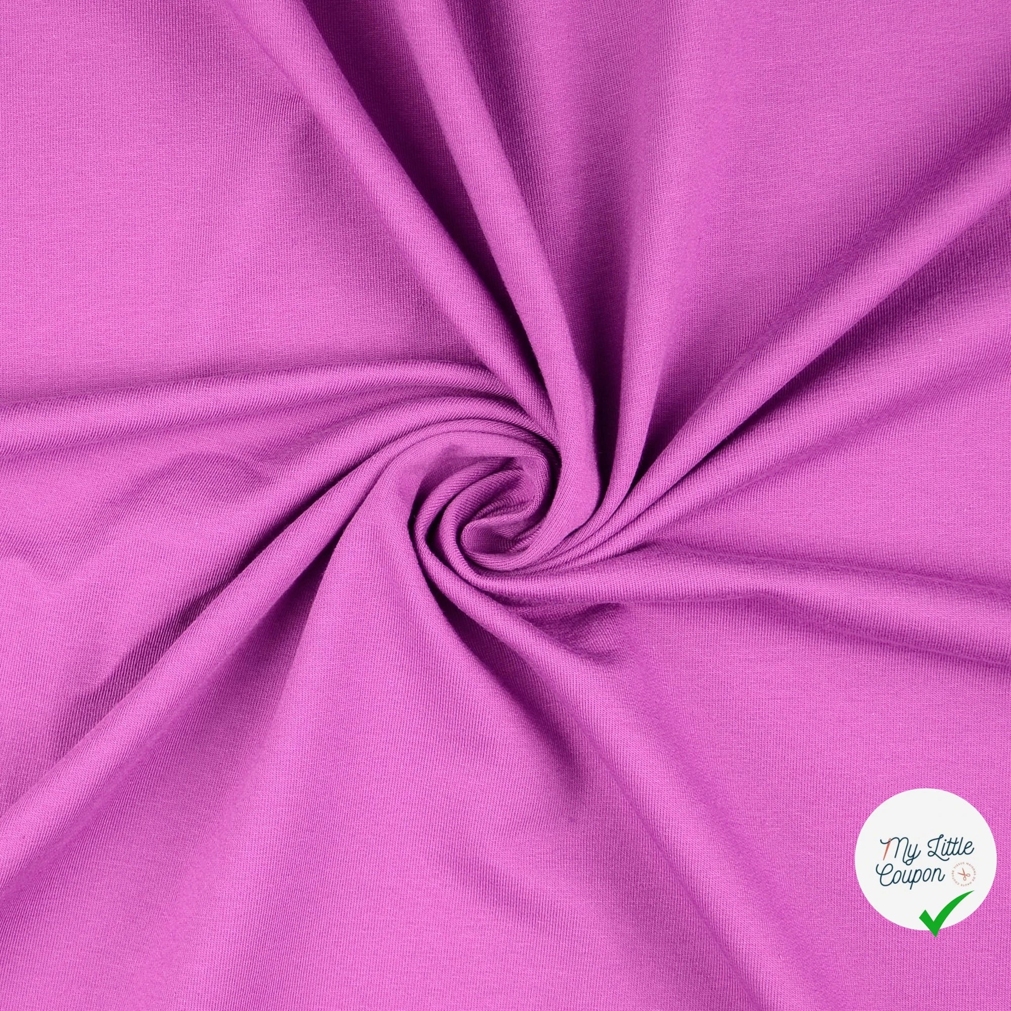 FRENCH TERRY COTON UNICOLORE FUCHSIA - My Little Coupon