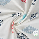 FRENCH TERRY IMPRIMÉ NAUTICAL ECRU - My Little Coupon
