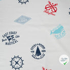 FRENCH TERRY IMPRIMÉ NAUTICAL ECRU - My Little Coupon