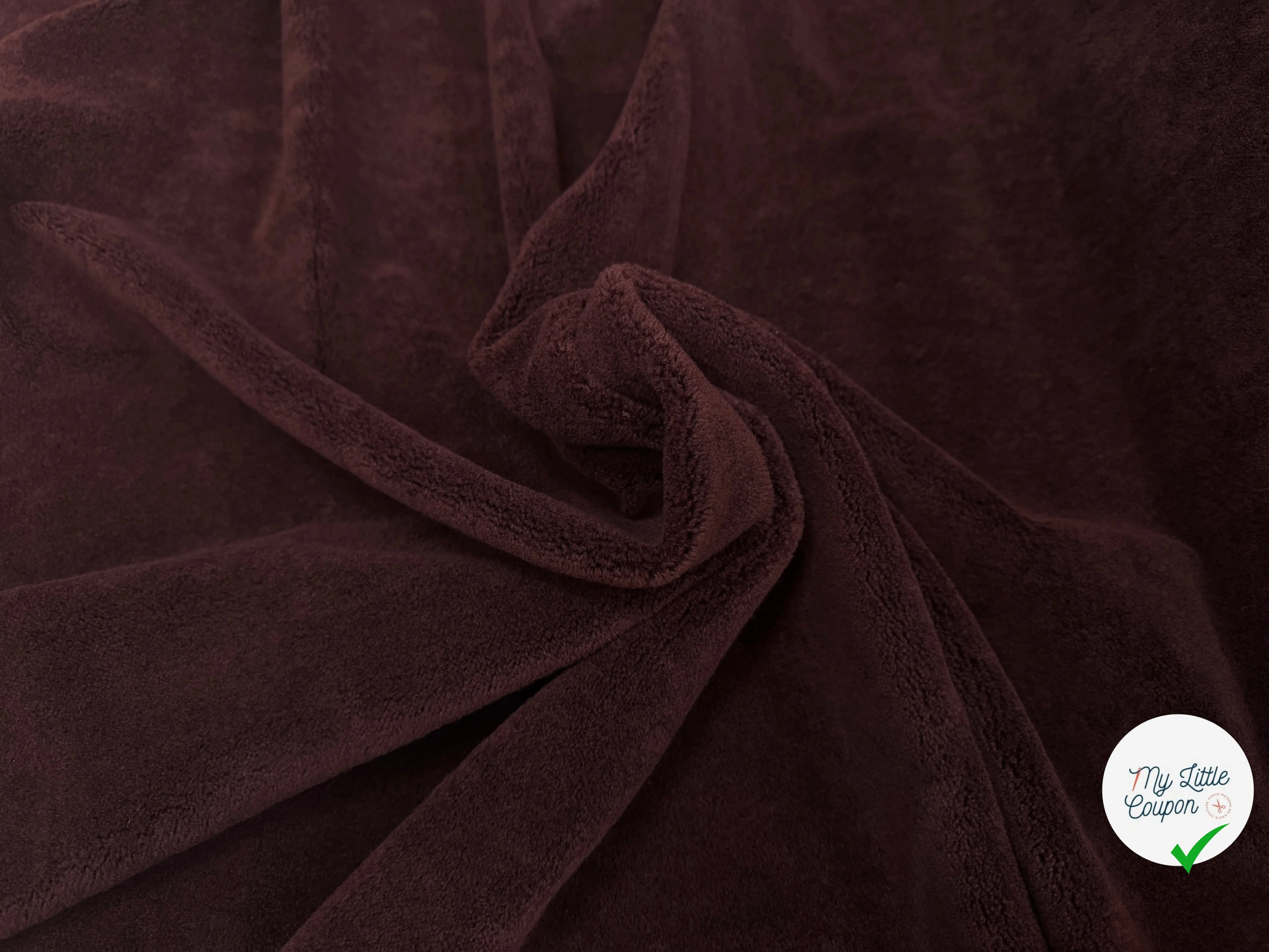 FUR WOOL LIE DE VIN BROWN - My Little Coupon