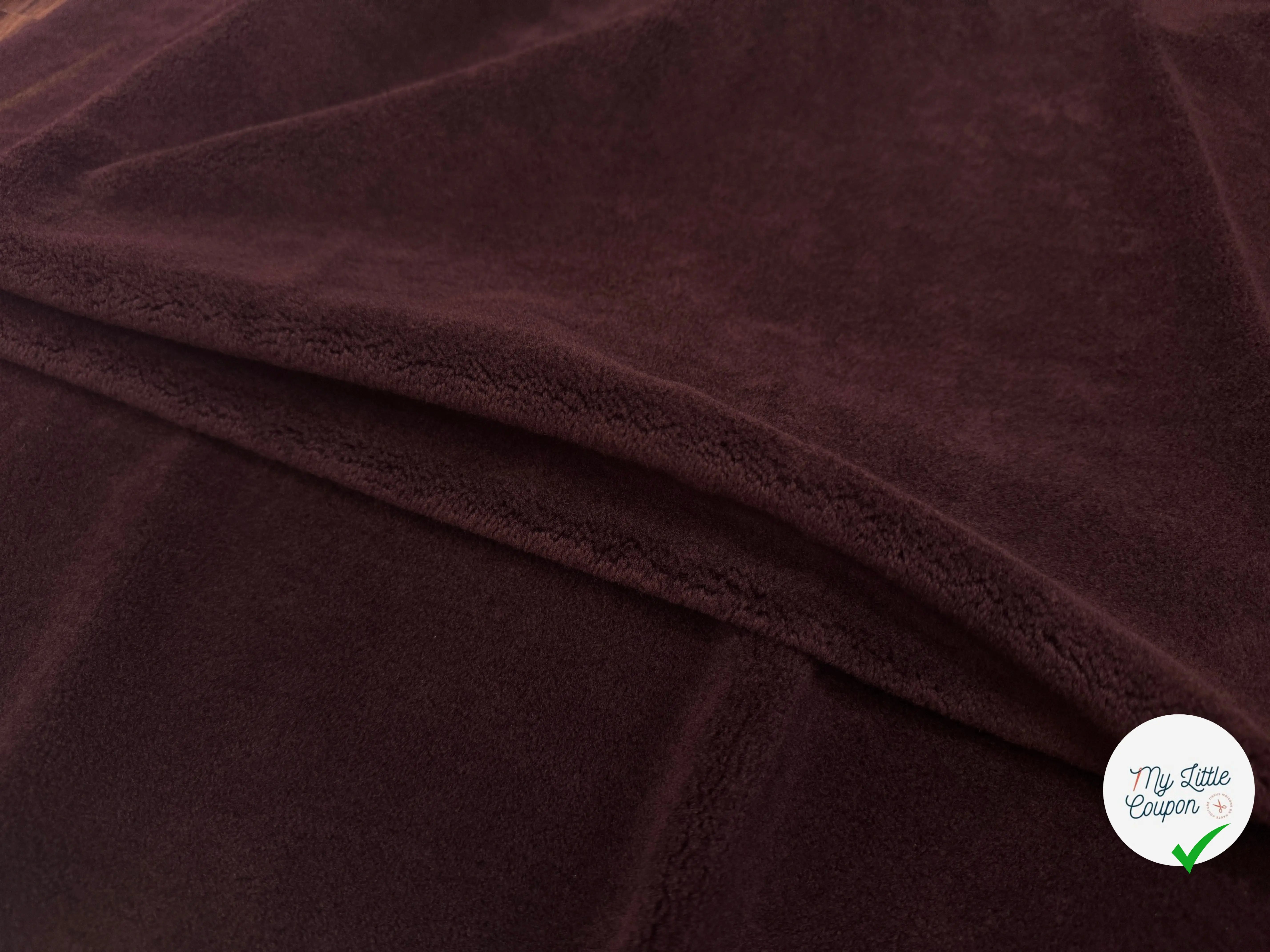 FUR WOOL LIE DE VIN BROWN - My Little Coupon