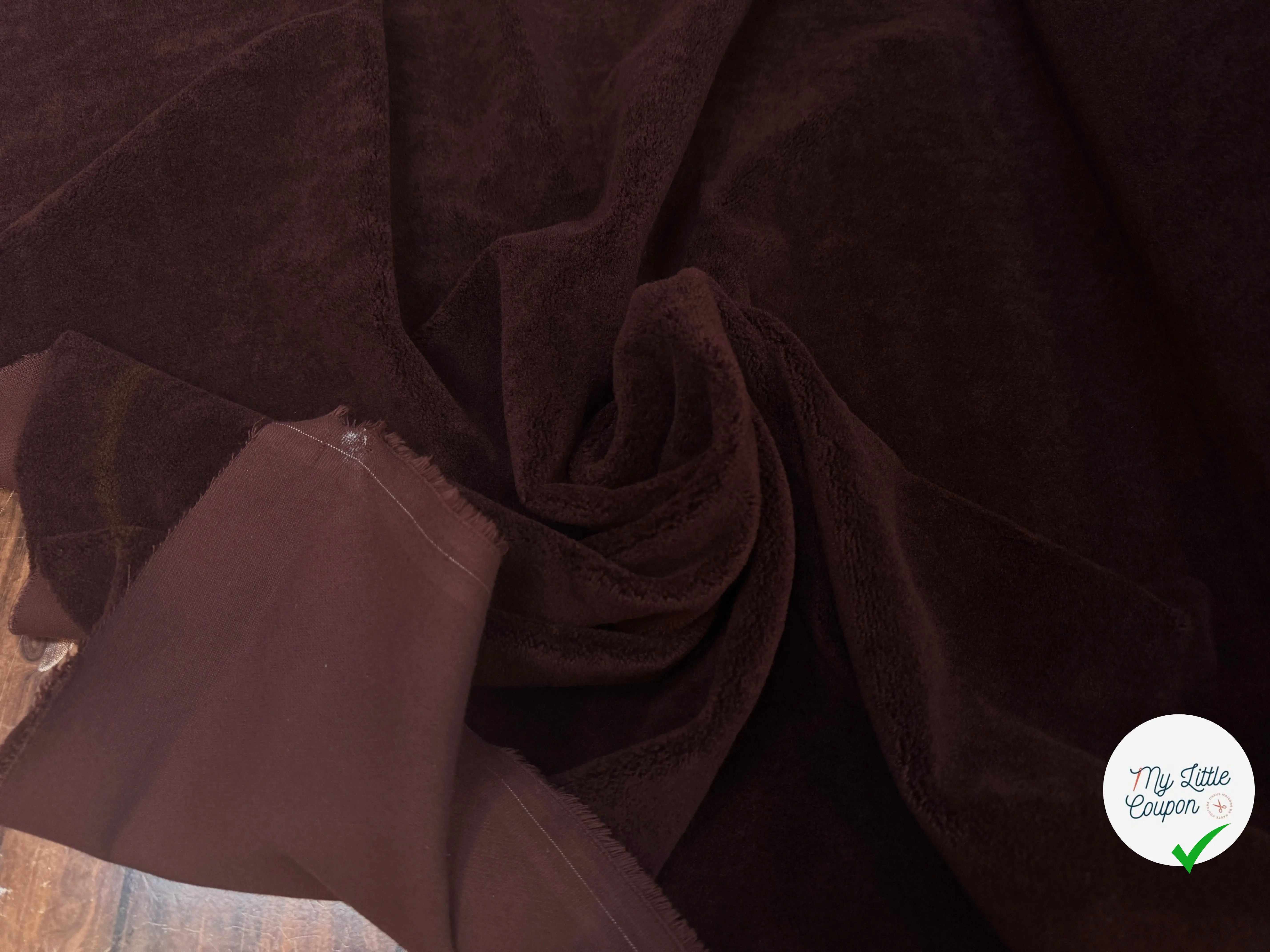 FUR WOOL LIE DE VIN BROWN - My Little Coupon