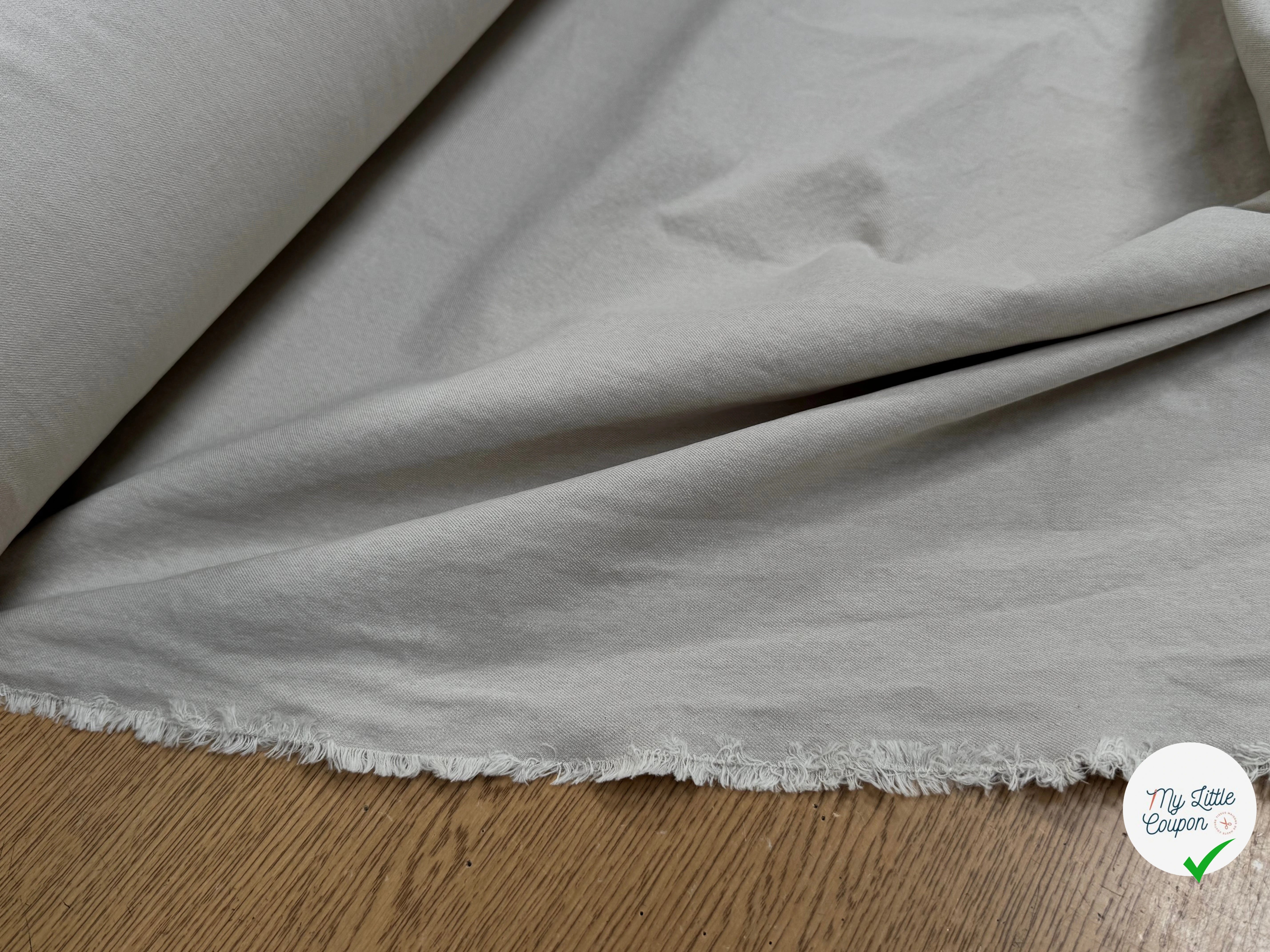 GABARDINE 100% COTON SABLÉE ESPRIT DENIM ULTRA BELLE BEIGE CLAIR - My Little Coupon
