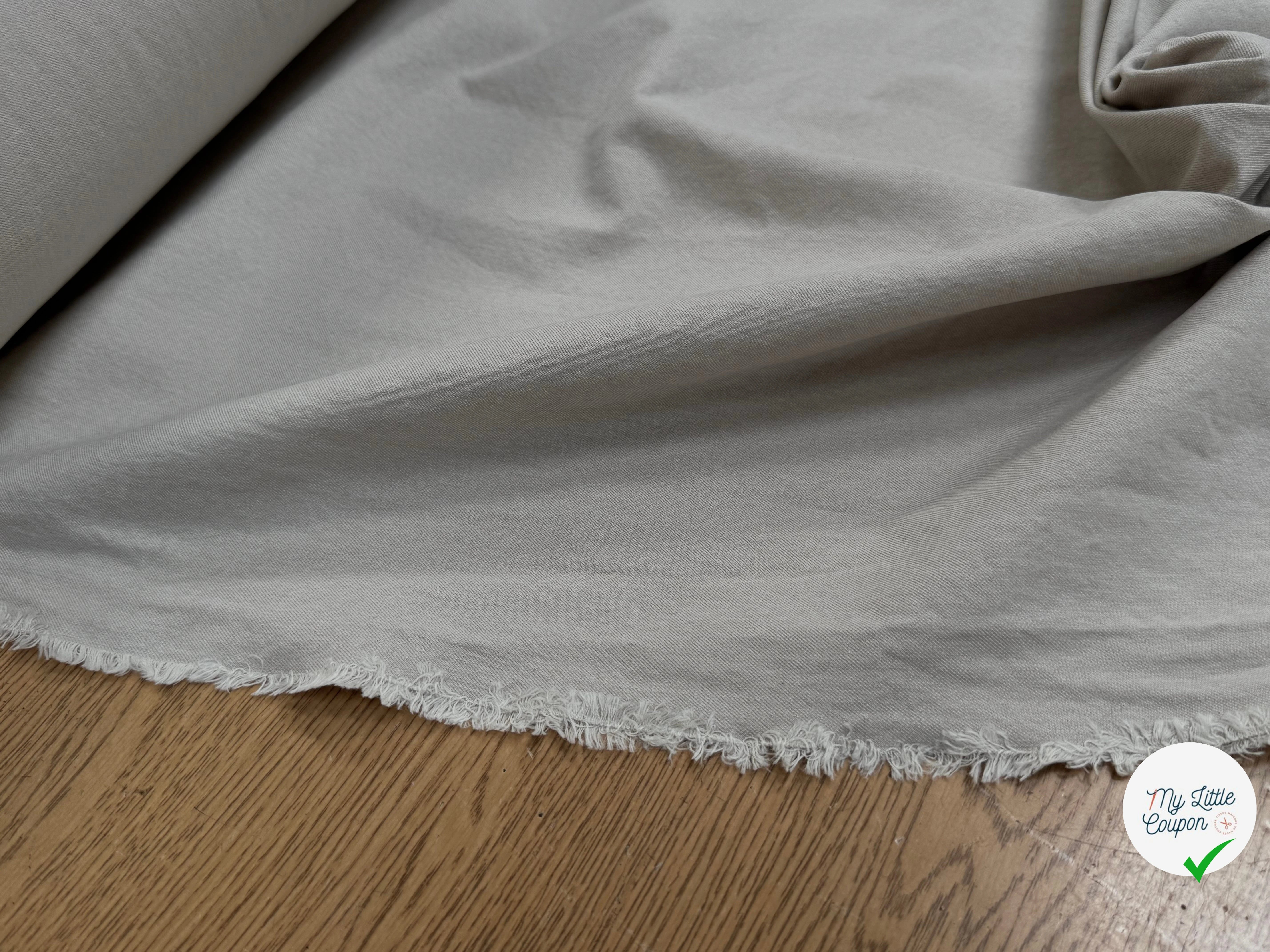 GABARDINE 100% COTON SABLÉE ESPRIT DENIM ULTRA BELLE BEIGE CLAIR - My Little Coupon