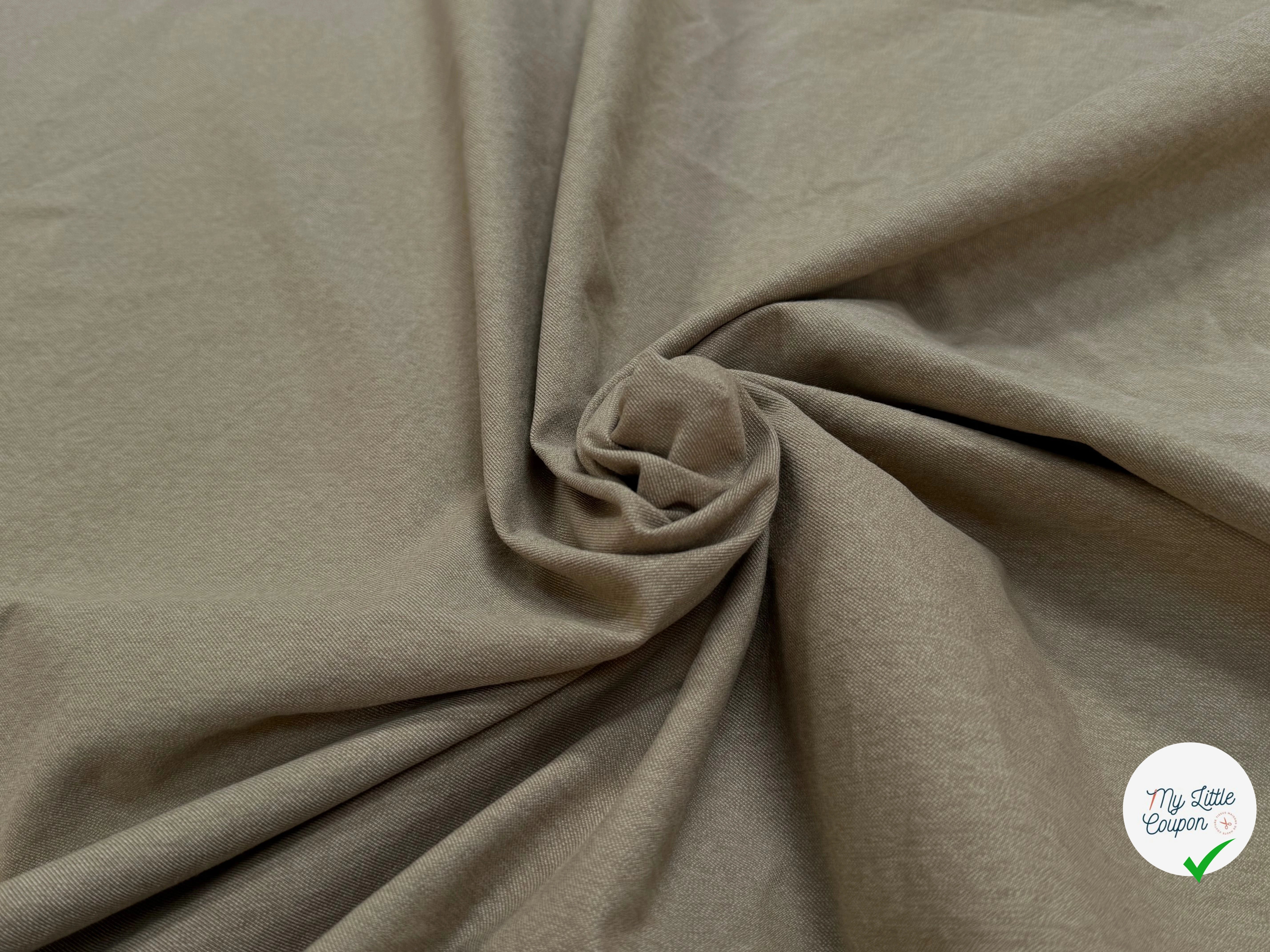 GABARDINE 100% COTON SABLÉE ESPRIT DENIM ULTRA BELLE BEIGE TAUPE - My Little Coupon