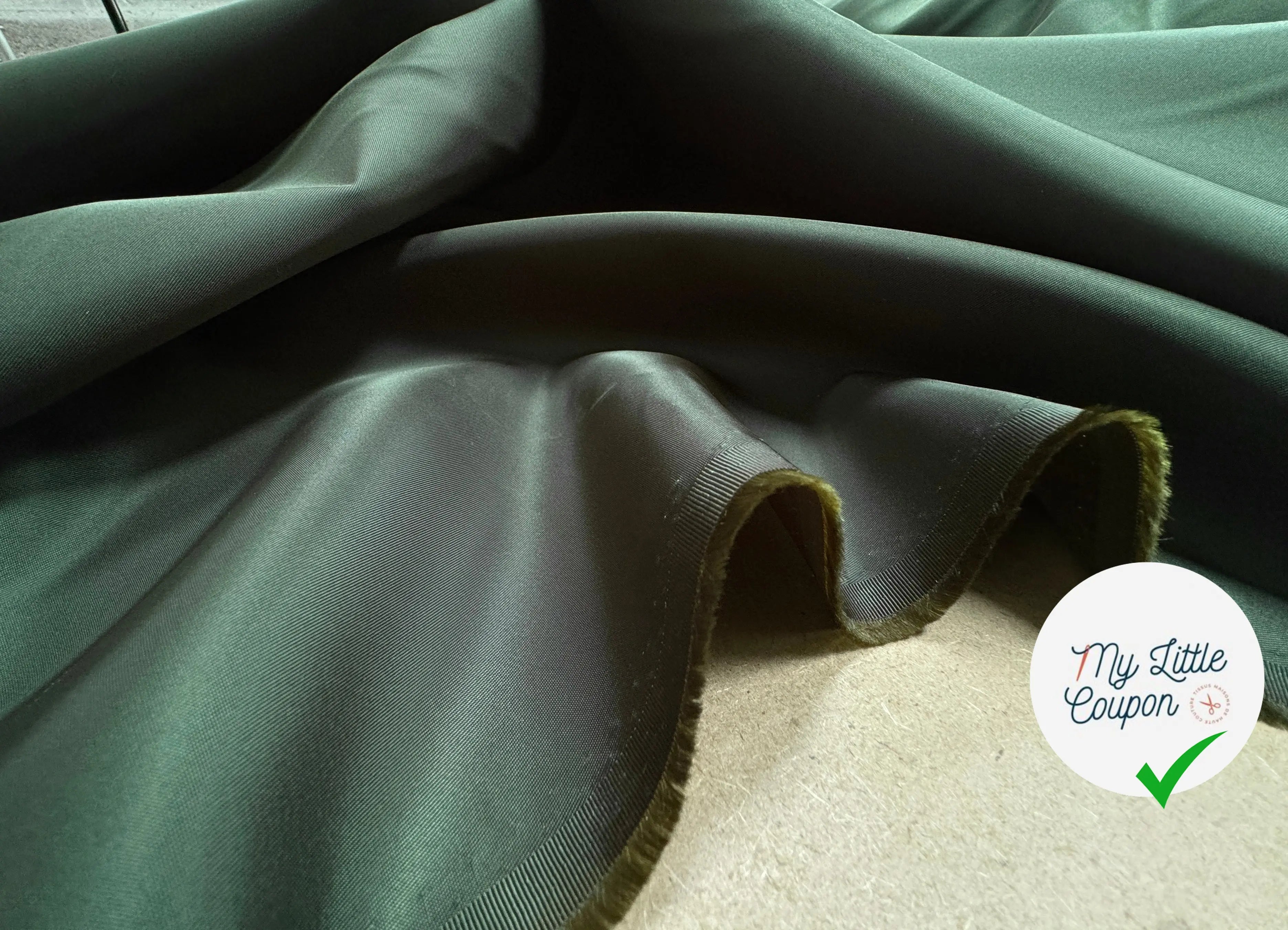 GABARDINE AVIATEUR VERT OLIVE TOP QUALITY - My Little Coupon