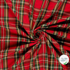 Gabardine carreaux écossais rouge