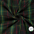 Gabardine carreaux écossais vert foncé