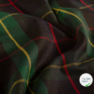 Gabardine carreaux écossais vert foncé