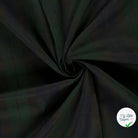 Gabardine carreaux écossais vert foncé