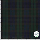 Gabardine carreaux écossais vert foncé