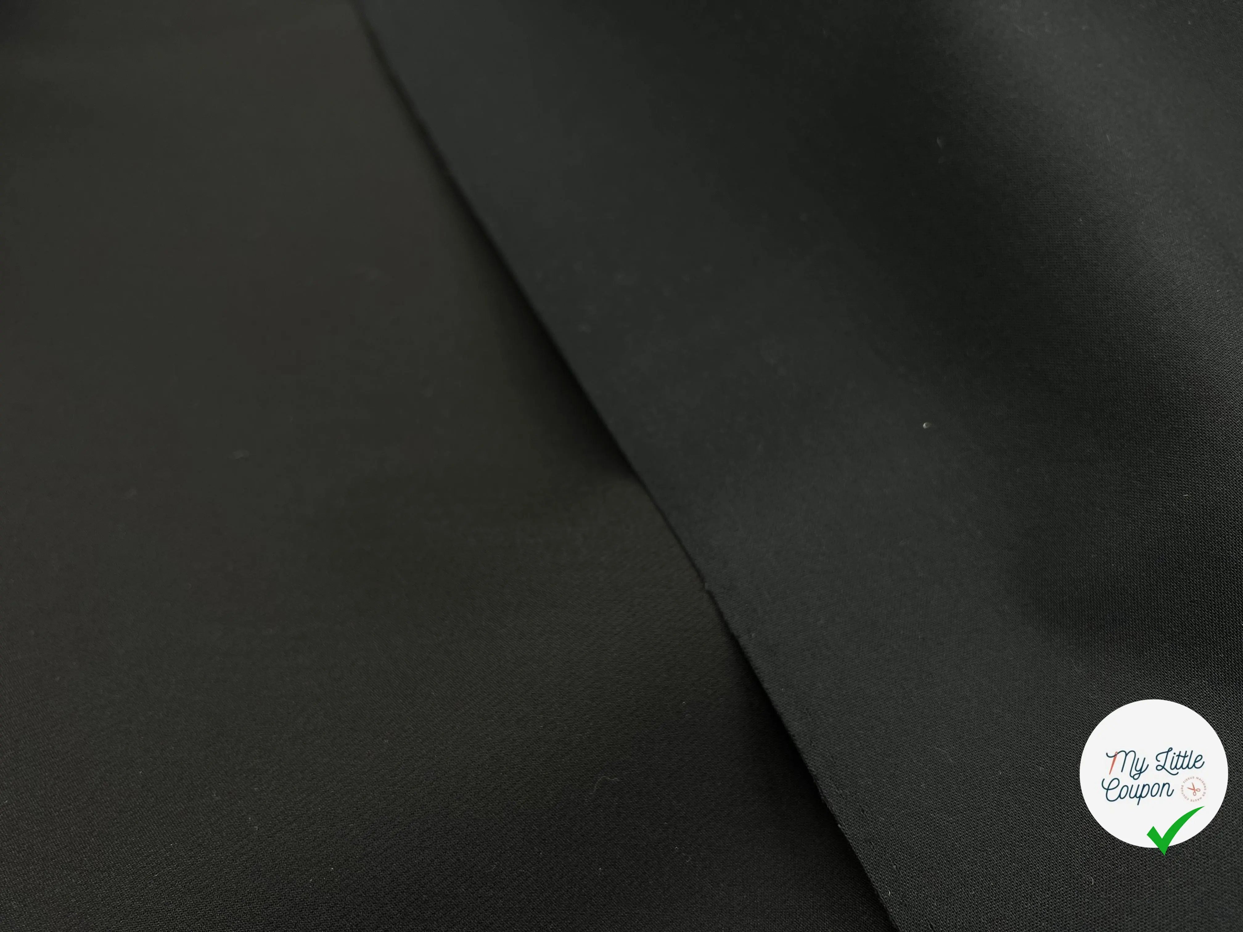 GABARDINE CONTRECOLLÉE NOIRE - My Little Coupon - tissu - coudre