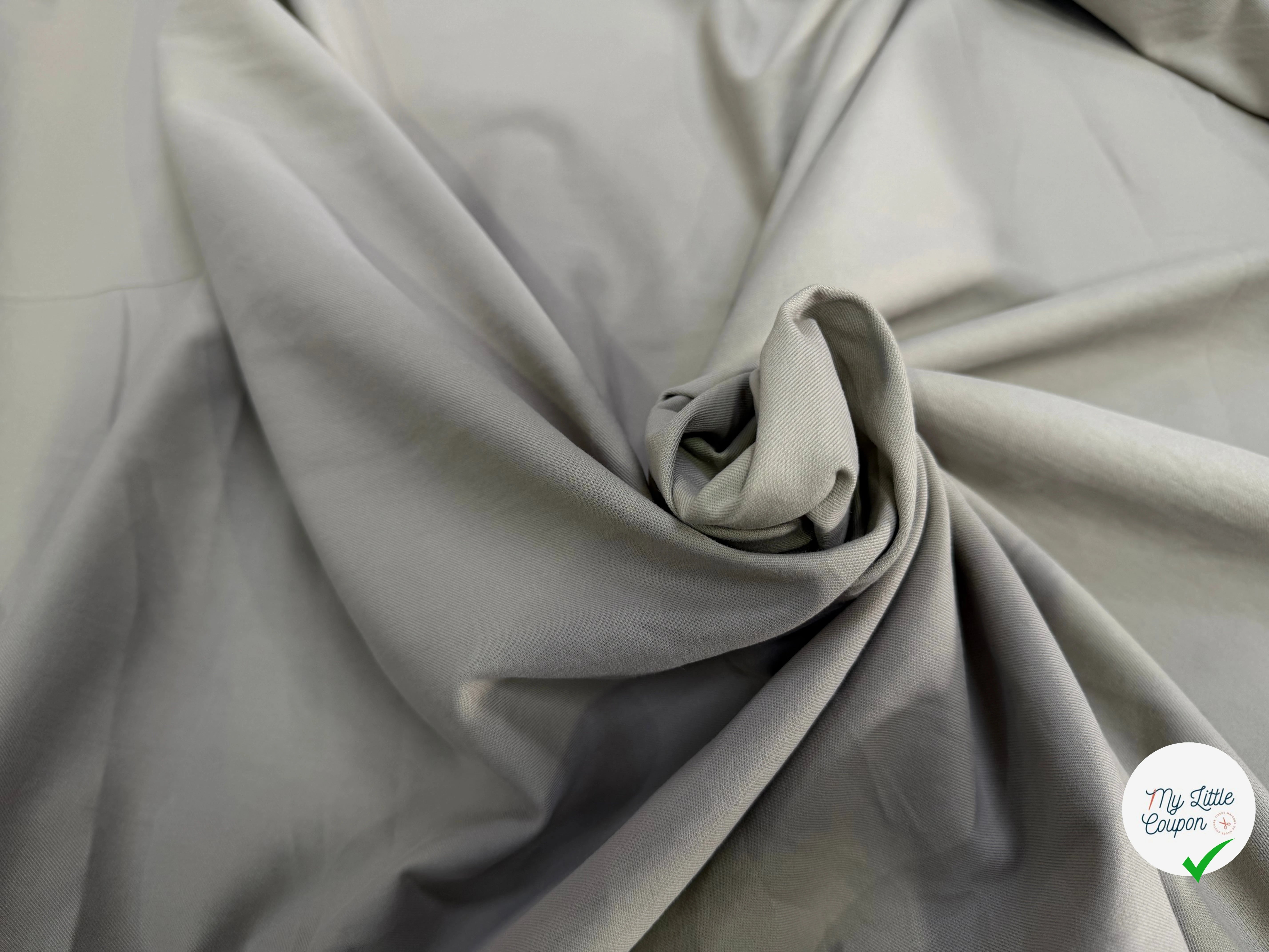 GABARDINE COTON LOURDE BEIGE FICELLE - My Little Coupon