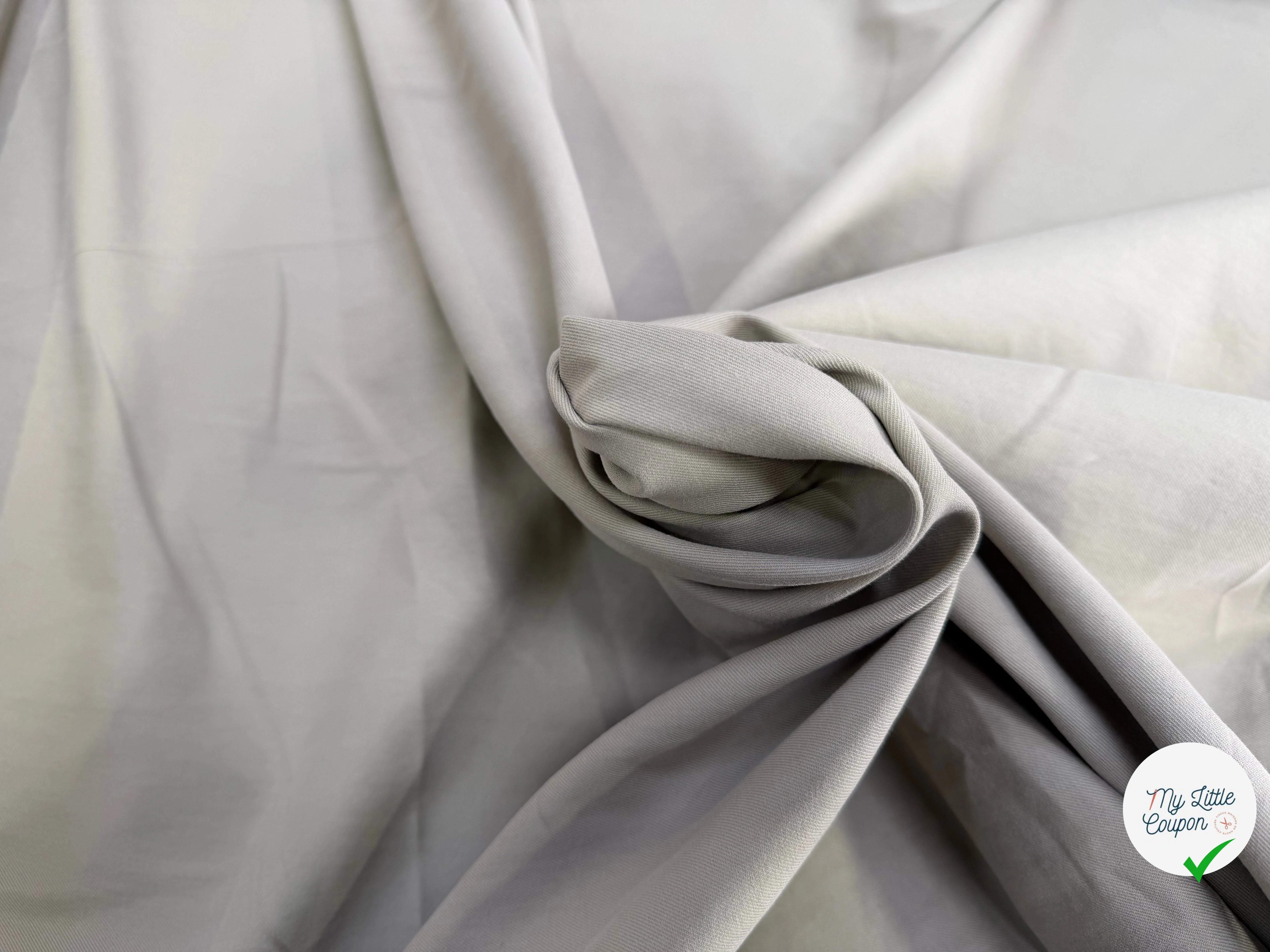 GABARDINE COTON LOURDE BEIGE FICELLE - My Little Coupon