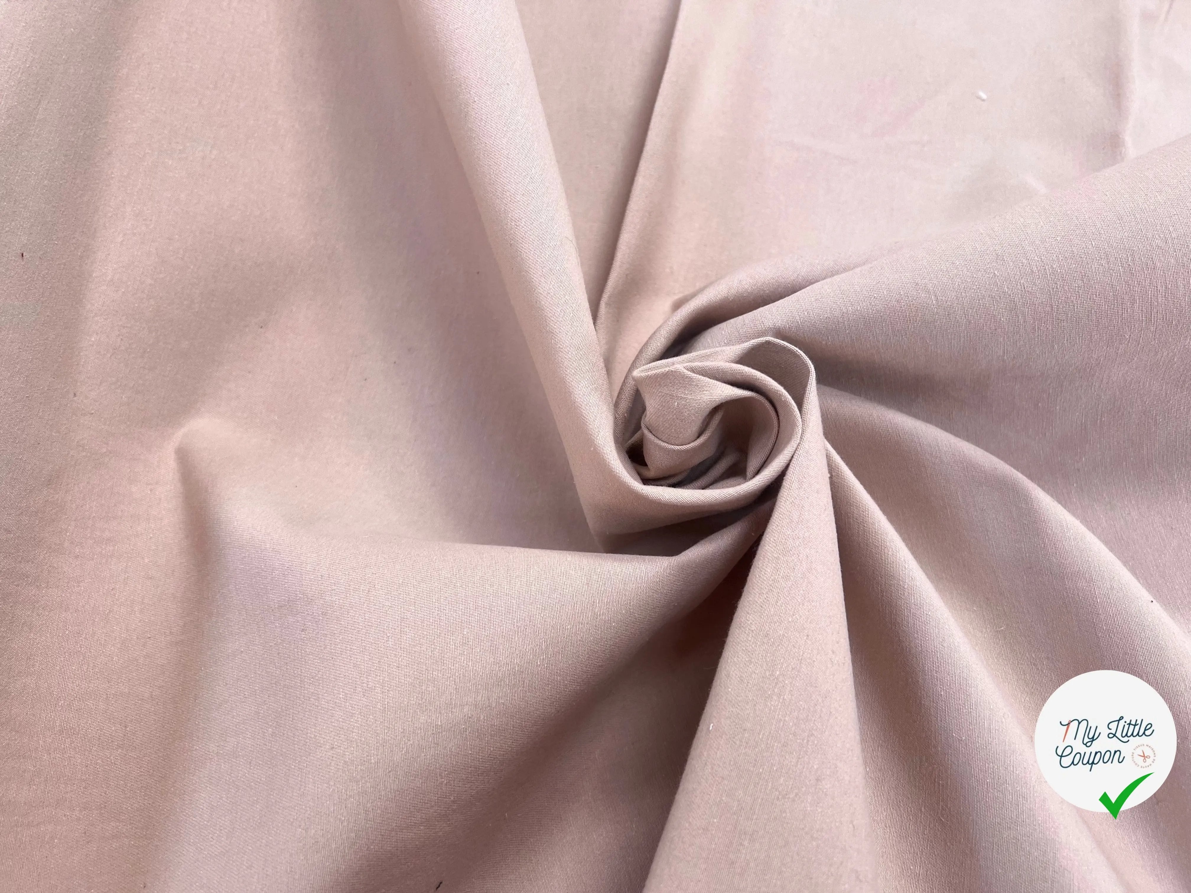 GABARDINE COTON SERGÉ JAPAN CREME ROSE - My Little Coupon