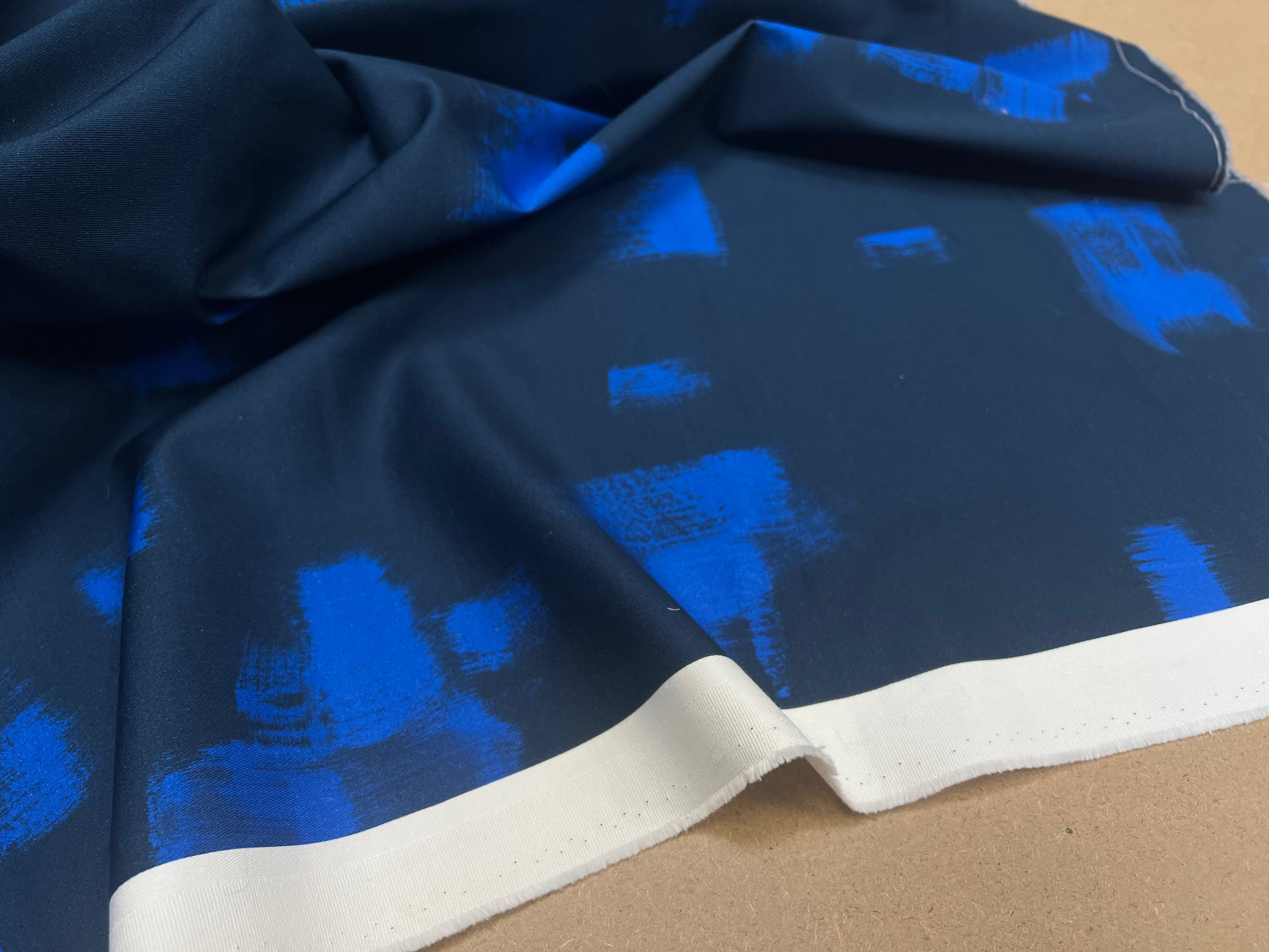 GABARDINE COTON STRECTH SUBLIME DE BLEU BURREAU - My Little Coupon