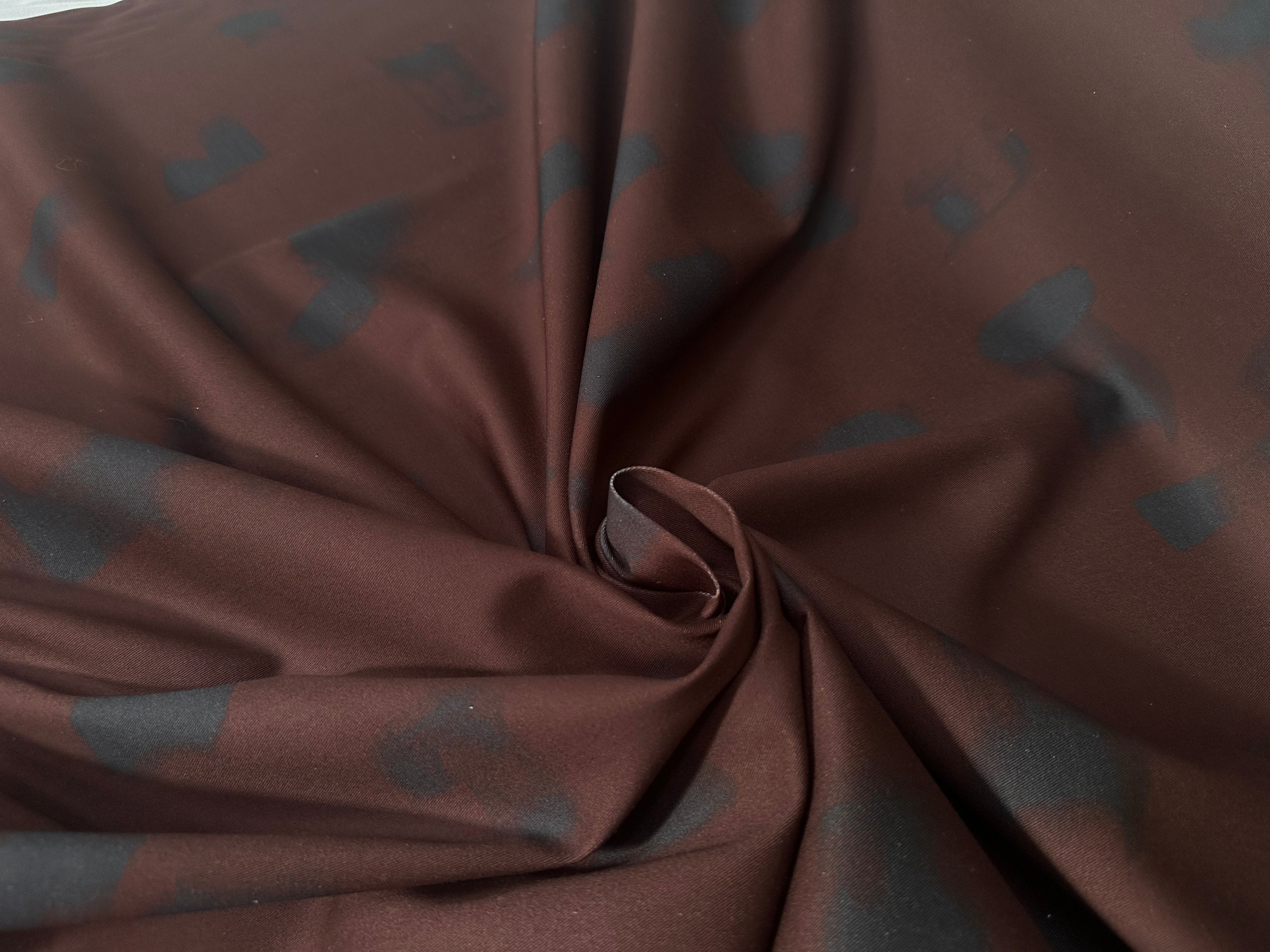 GABARDINE COTON STRECTH SUBLIME DE MARRON - My Little Coupon