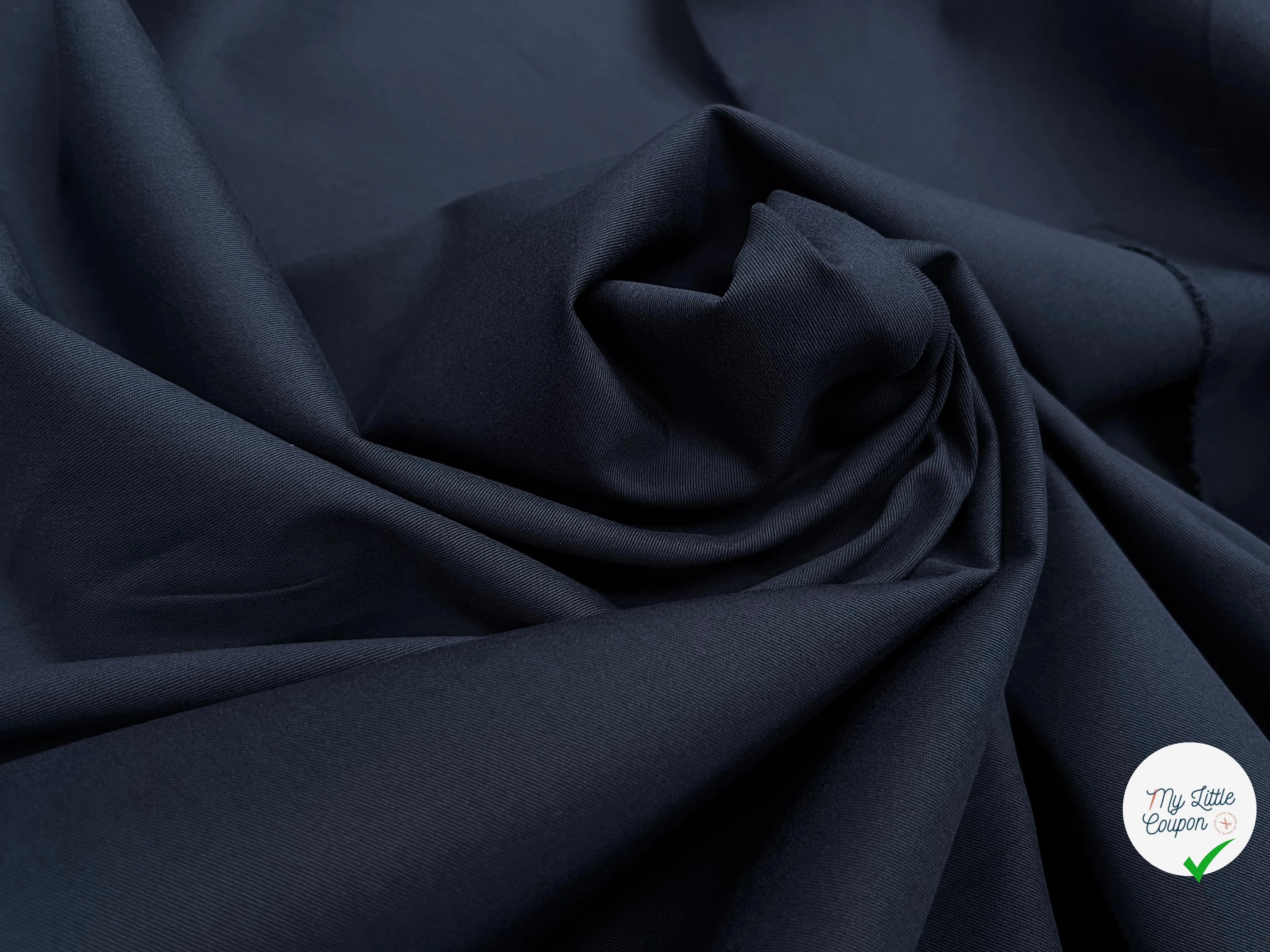 GABARDINE COTON STRETCH FINE MARINE COUTURE694 - My Little Coupon