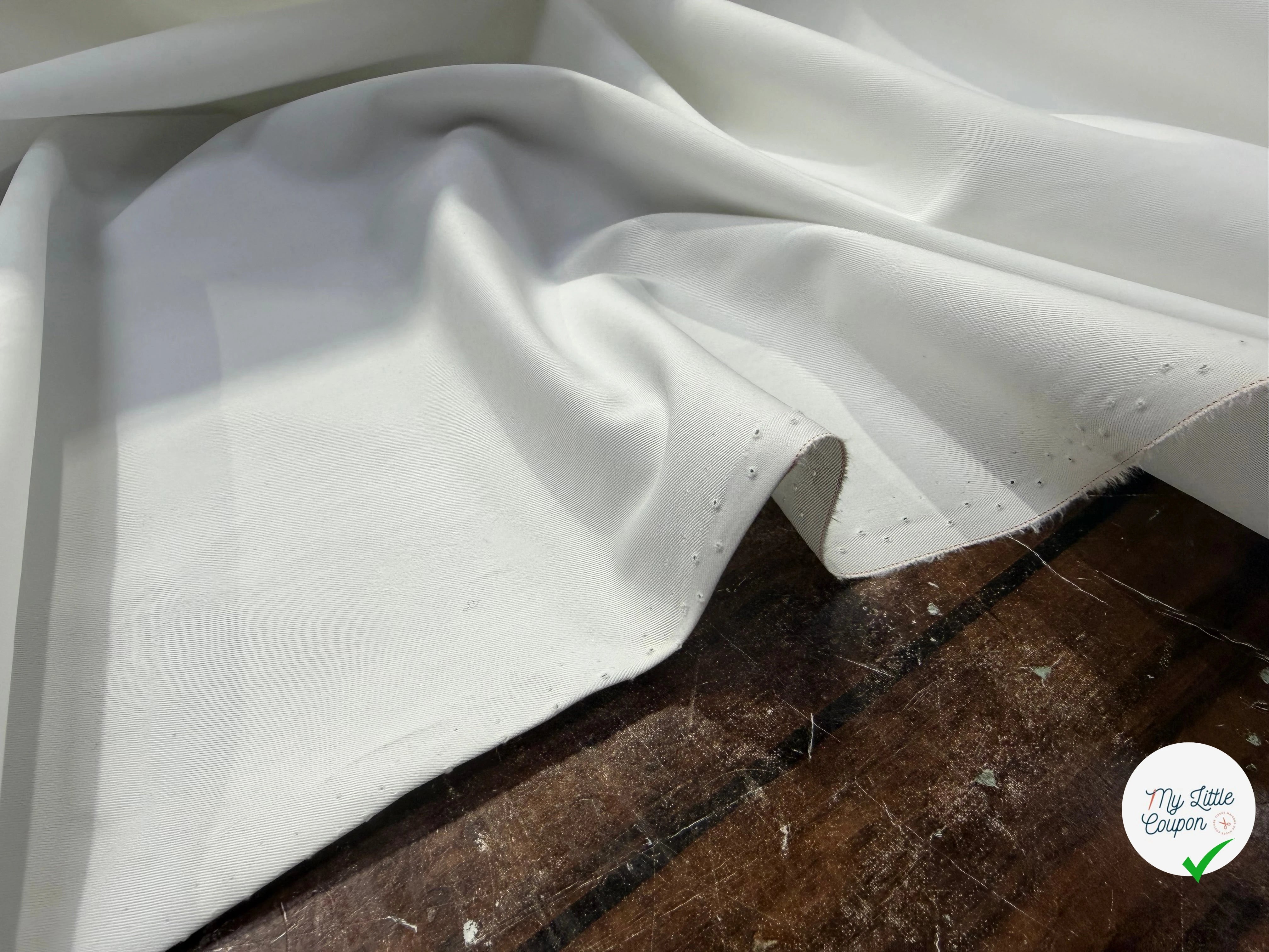 GABARDINE DE COTON BLANC - My Little Coupon