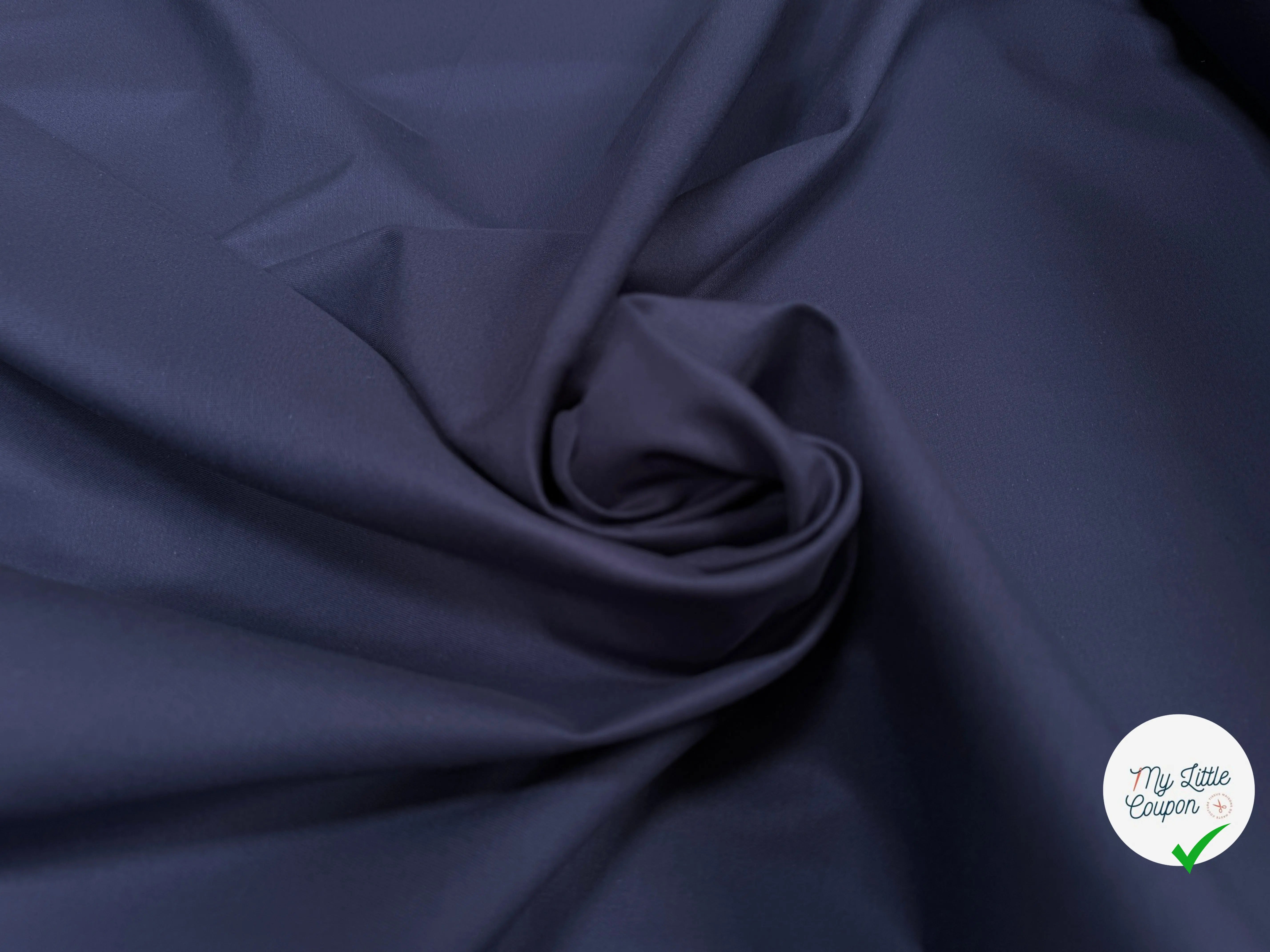 GABARDINE DE COTON BLEU - My Little Coupon