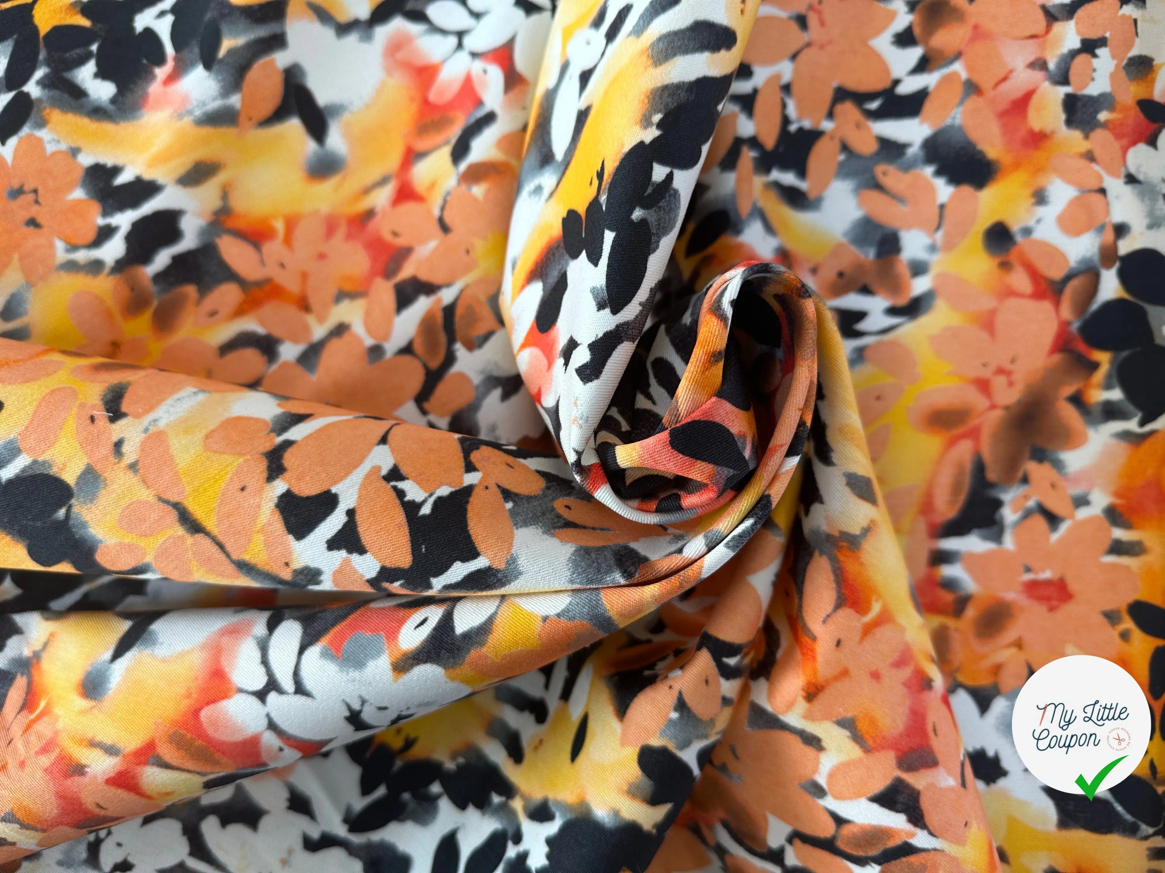 GABARDINE DE COTON FLOWER FIRE MLC INTERN