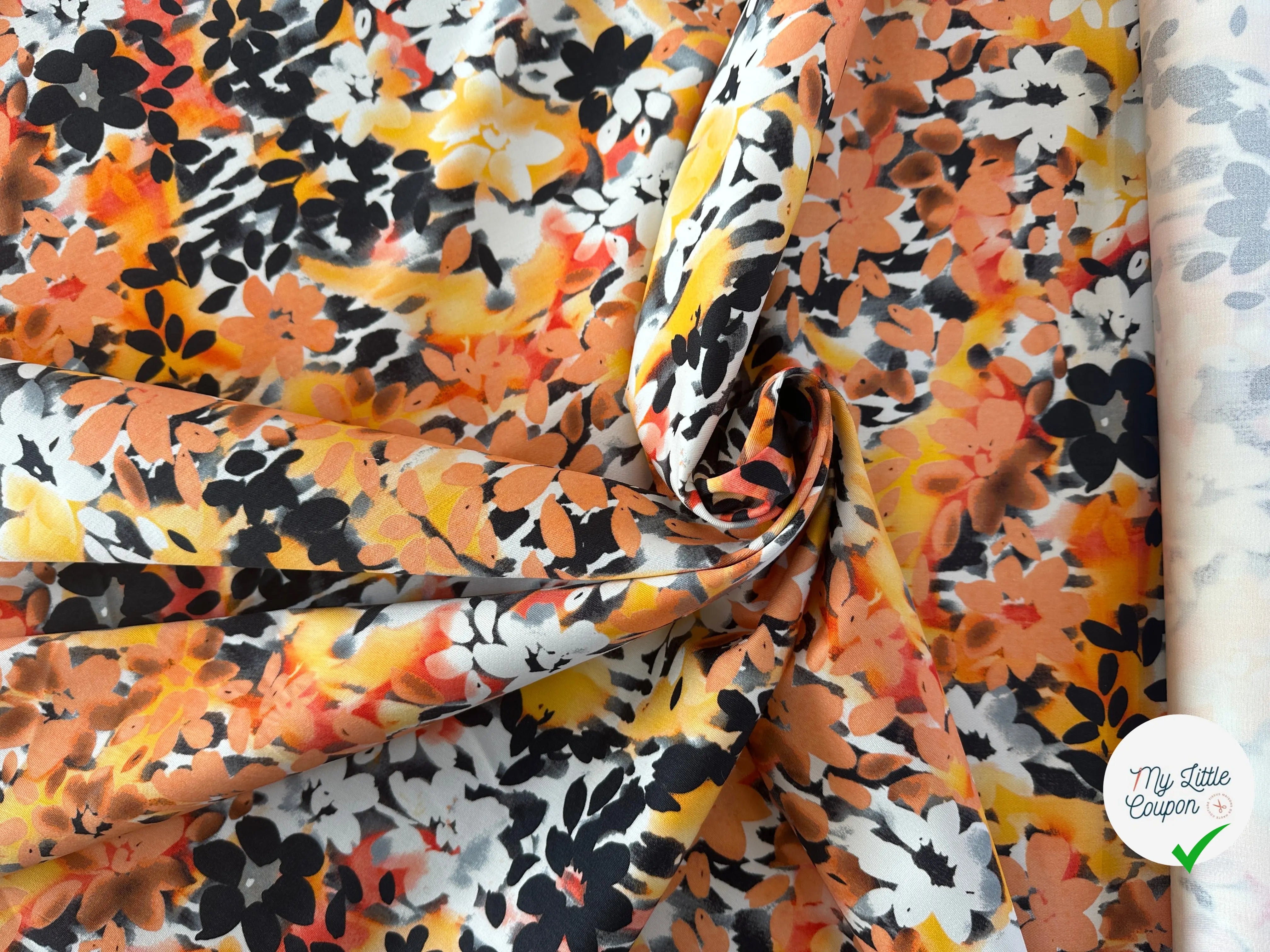 GABARDINE DE COTON FLOWER FIRE MLC INTERN
