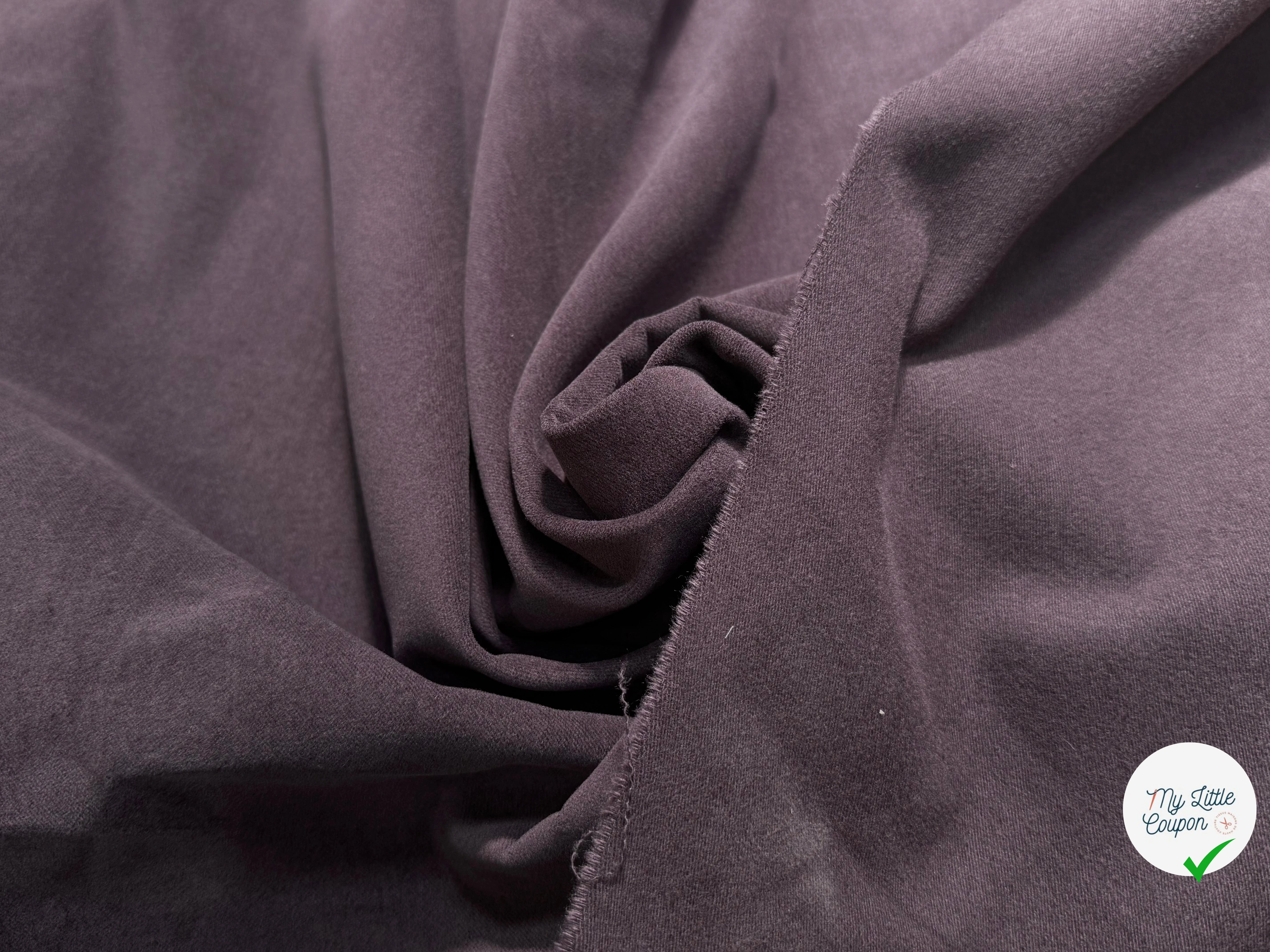 GABARDINE DE COTON GRATTÉE CHOCO BORDEAUX ULTRA BELLE - My Little Coupon
