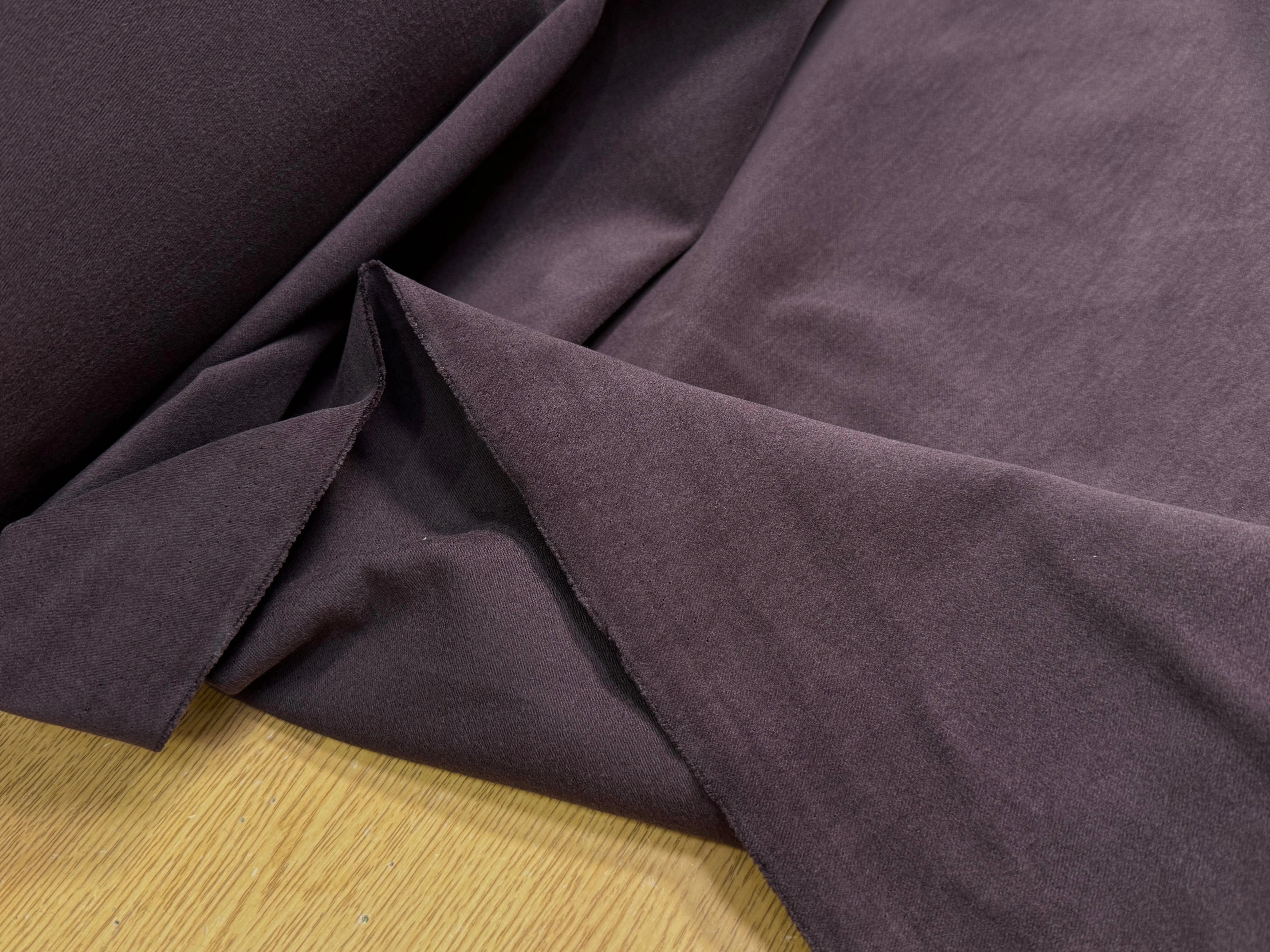 GABARDINE DE COTON GRATTÉE CHOCO BORDEAUX ULTRA BELLE - My Little Coupon