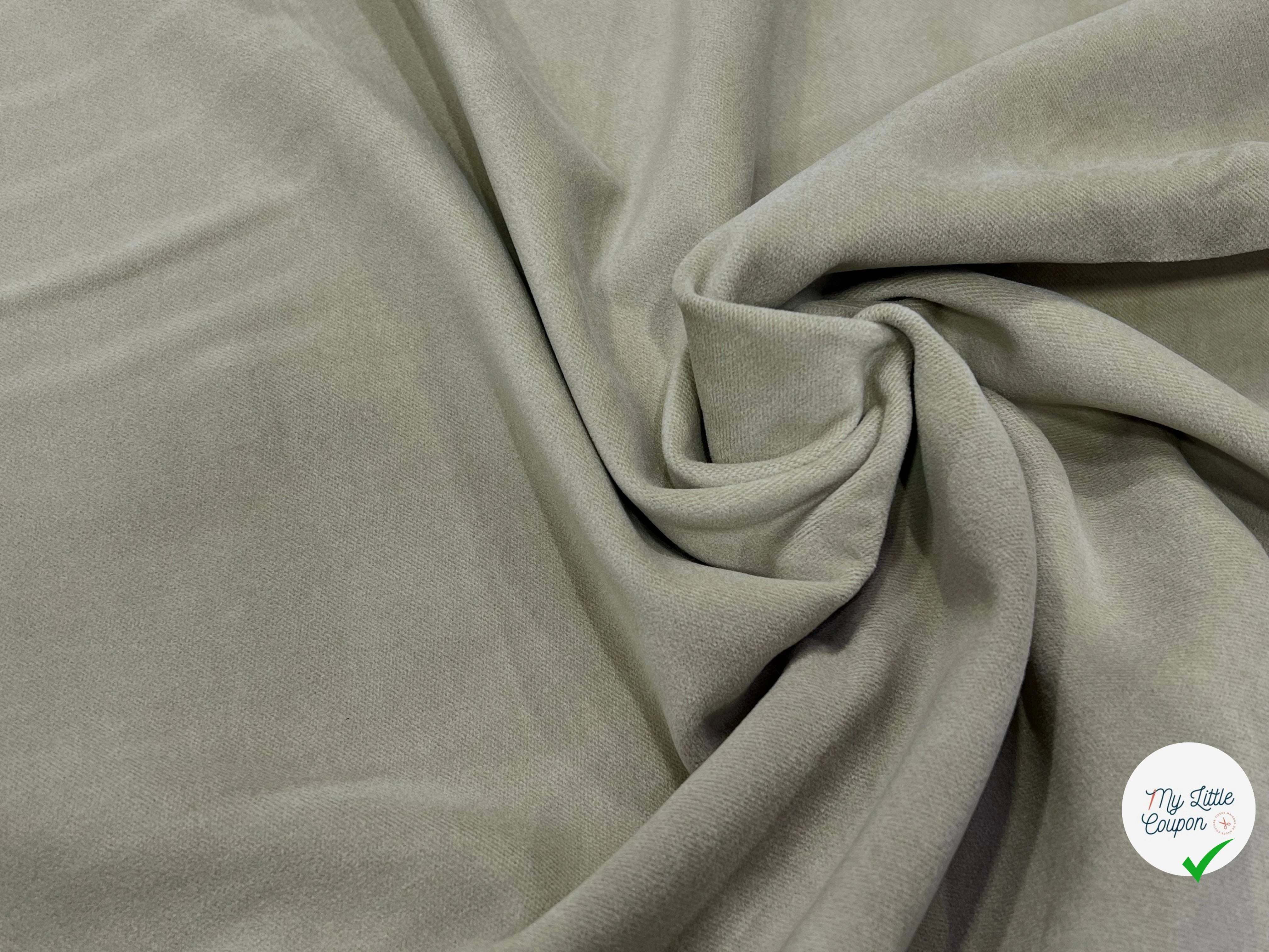 GABARDINE DE COTON GRATTÉE DUVETEUX LOURDE BEIGE 100% COTON 150CM - My Little Coupon