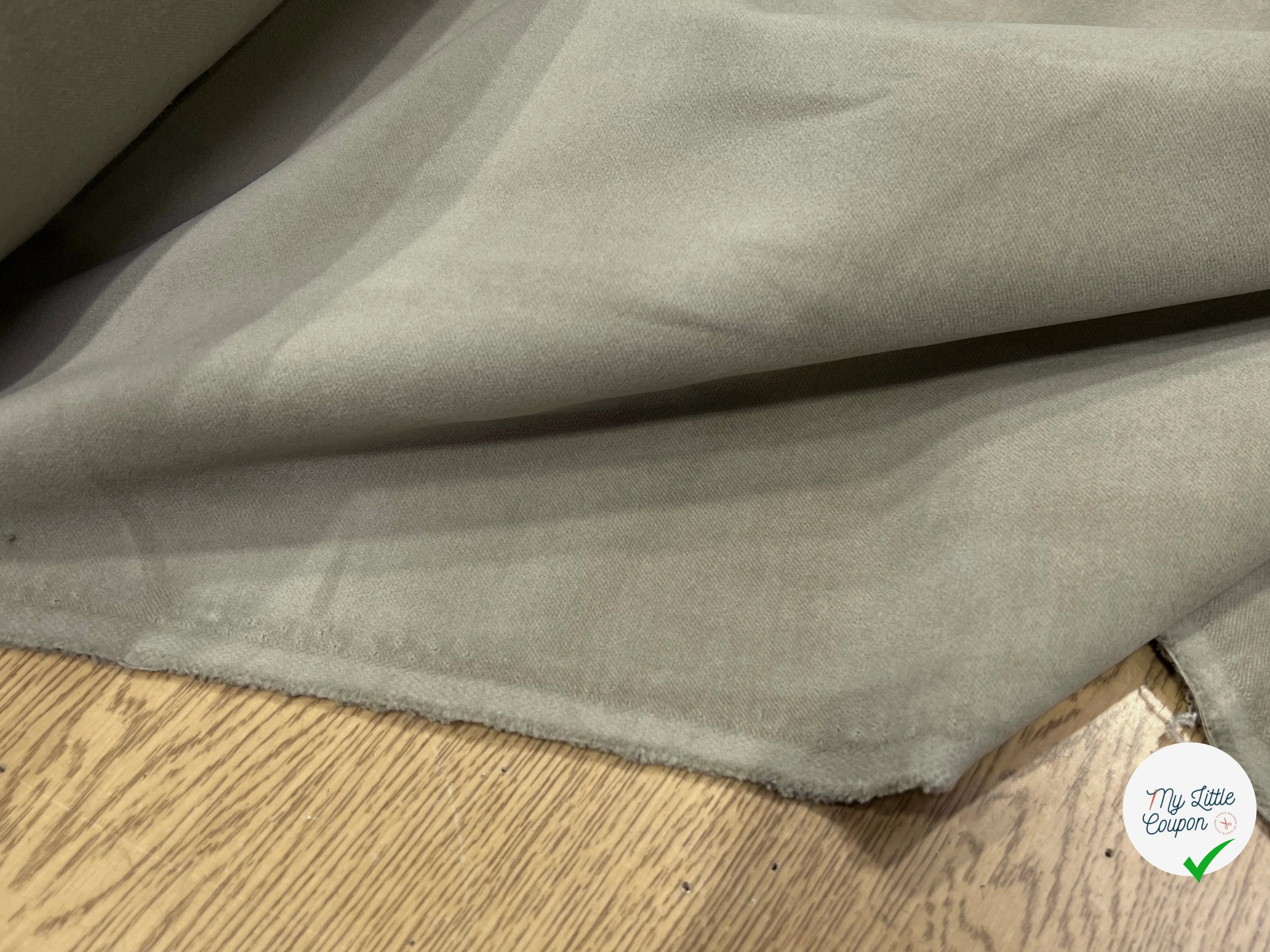 GABARDINE DE COTON GRATTÉE DUVETEUX LOURDE BEIGE 100% COTON 150CM - My Little Coupon