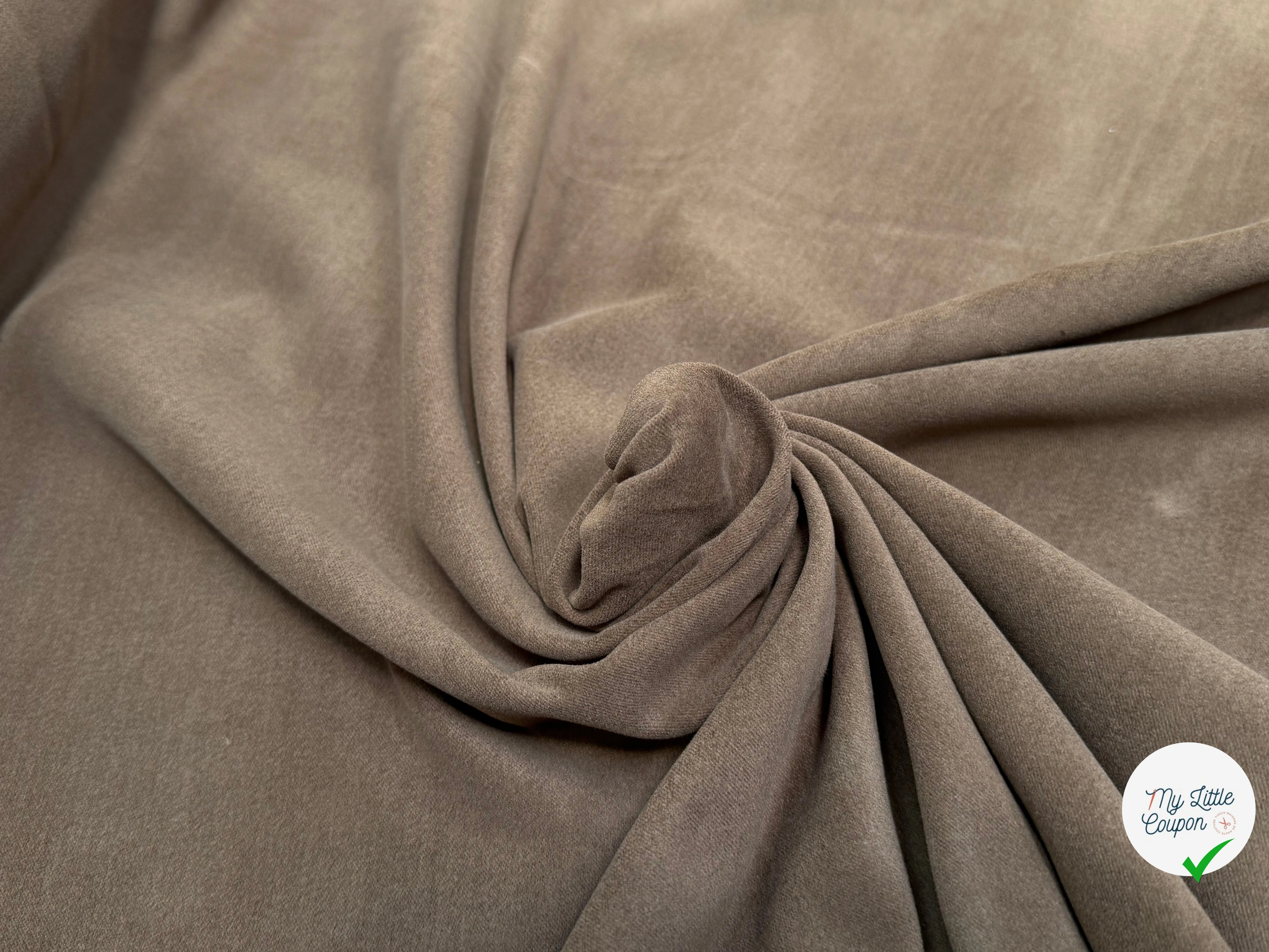 GABARDINE DE COTON GRATTÉE ULTRA BELLE CHOCO CARAMEL - My Little Coupon