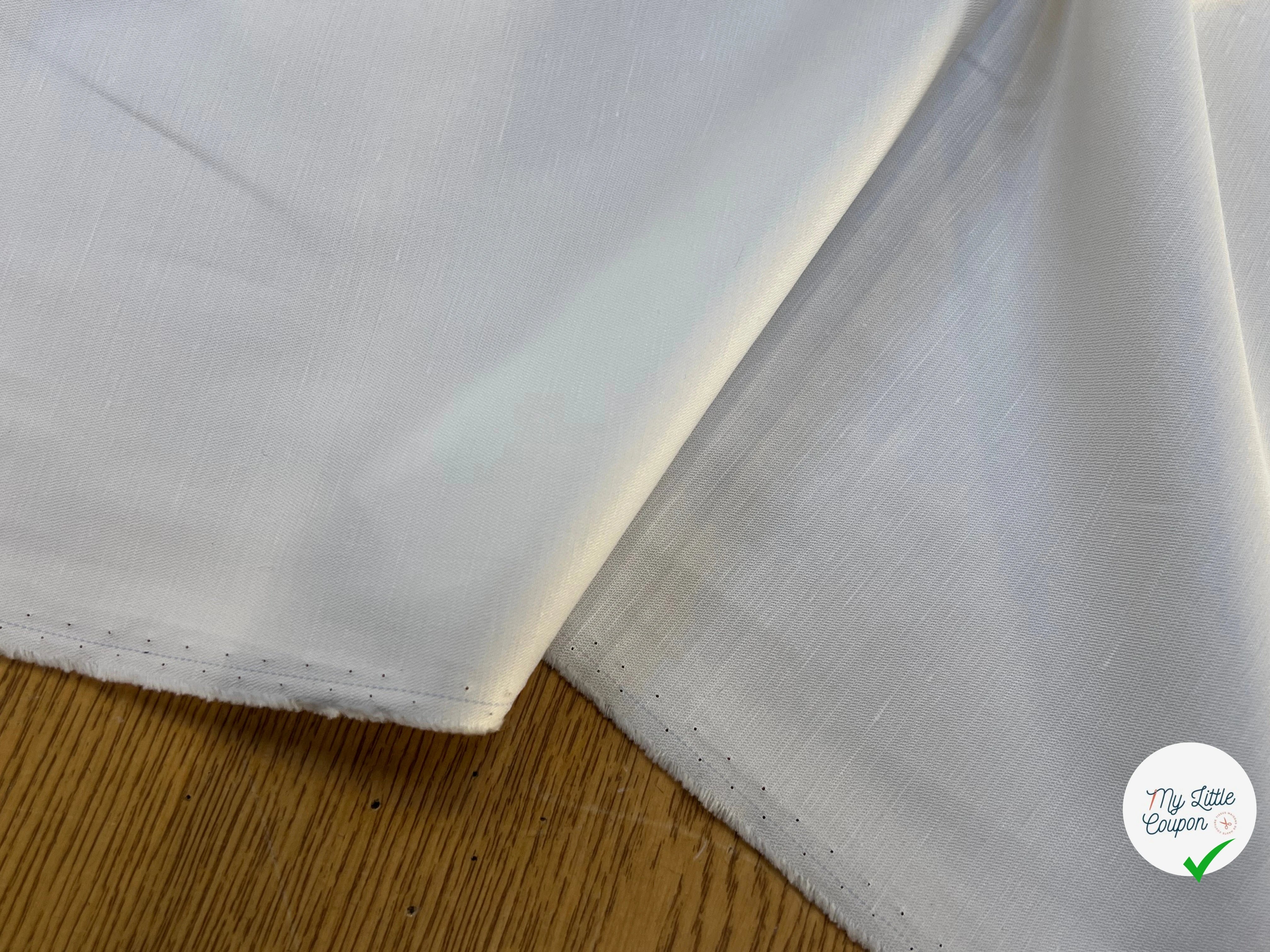 GABARDINE DE COTON LÉGER BLANC 100% COTON 160CM - My Little Coupon