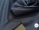 GABARDINE DE COTON LÉGÈREMENT SERGÉE DOUCE NAVY GRATTÉE - My Little Coupon