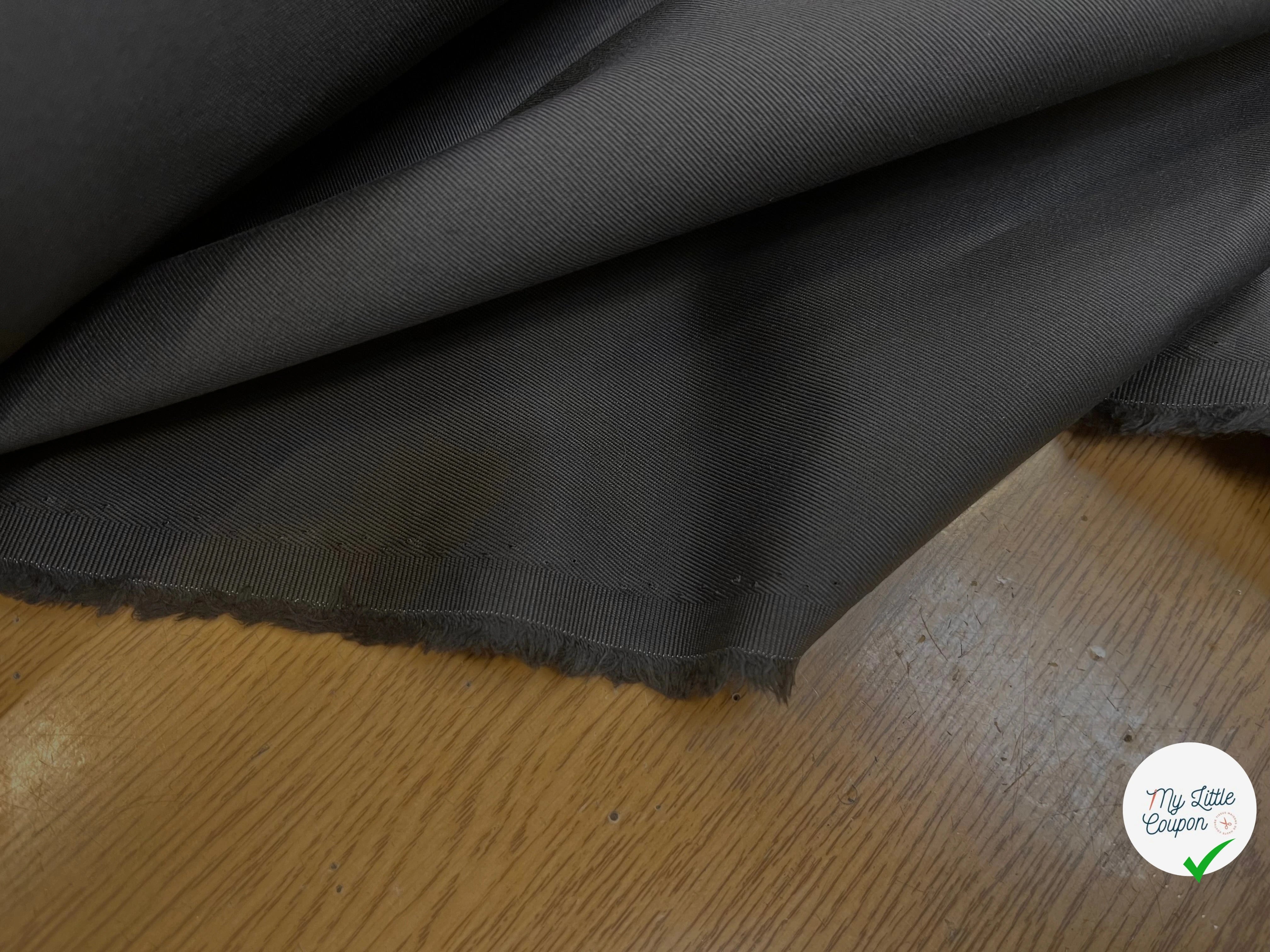 GABARDINE DE COTON LOURDE CARBONE - My Little Coupon