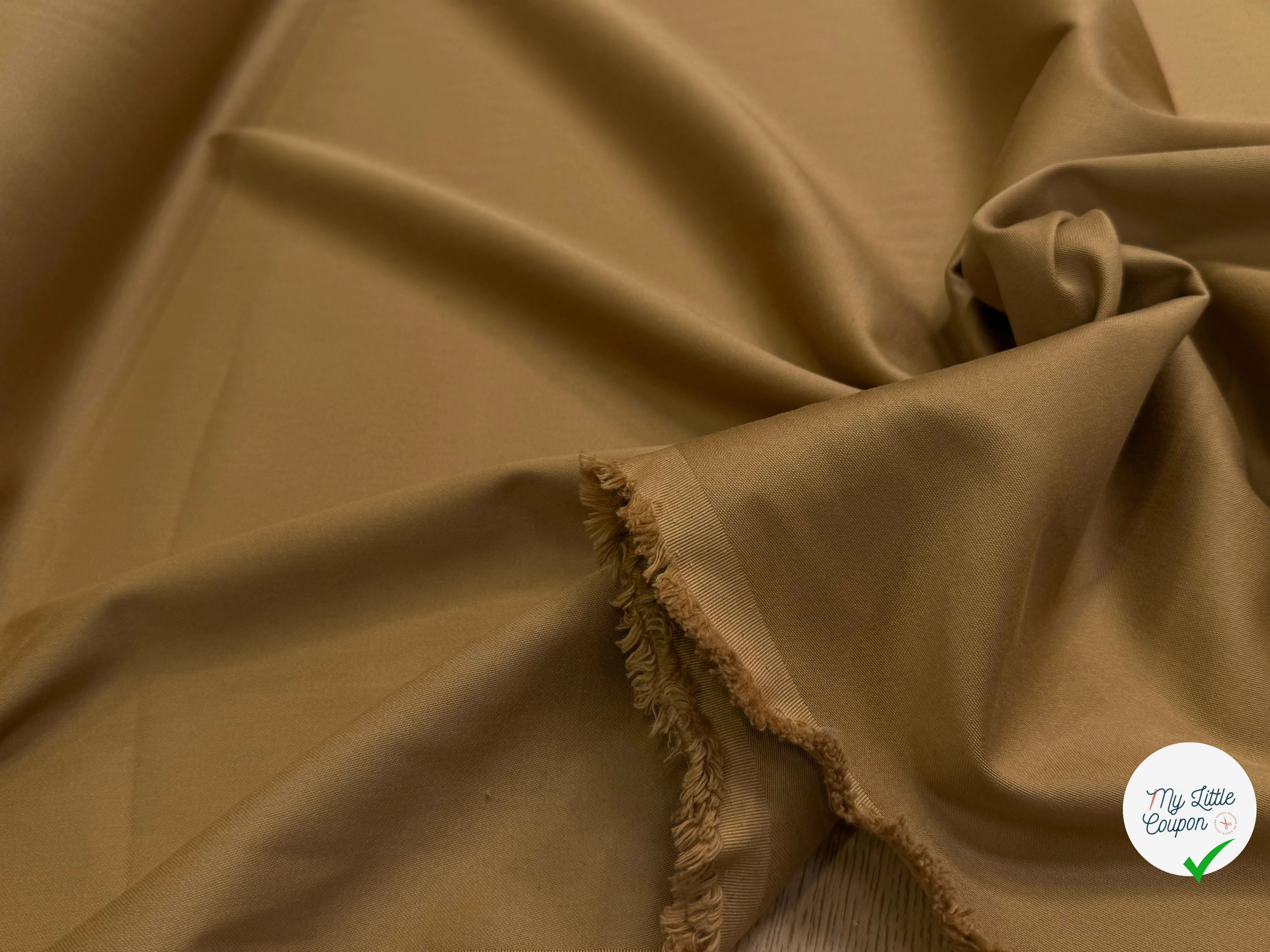 GABARDINE DE COTON LOURDE DEPERLANTE GOLD - My Little Coupon