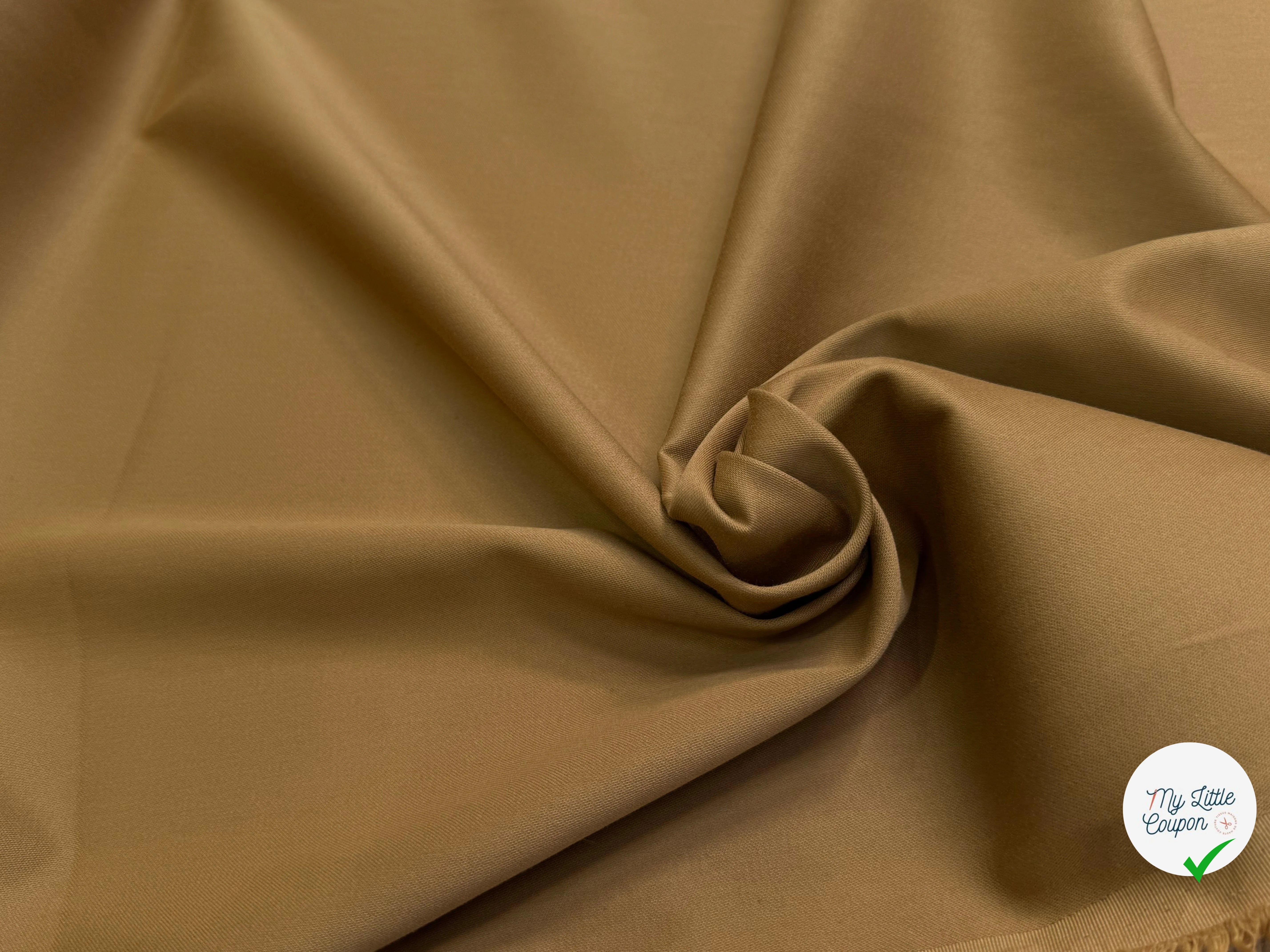 GABARDINE DE COTON LOURDE DEPERLANTE GOLD - My Little Coupon